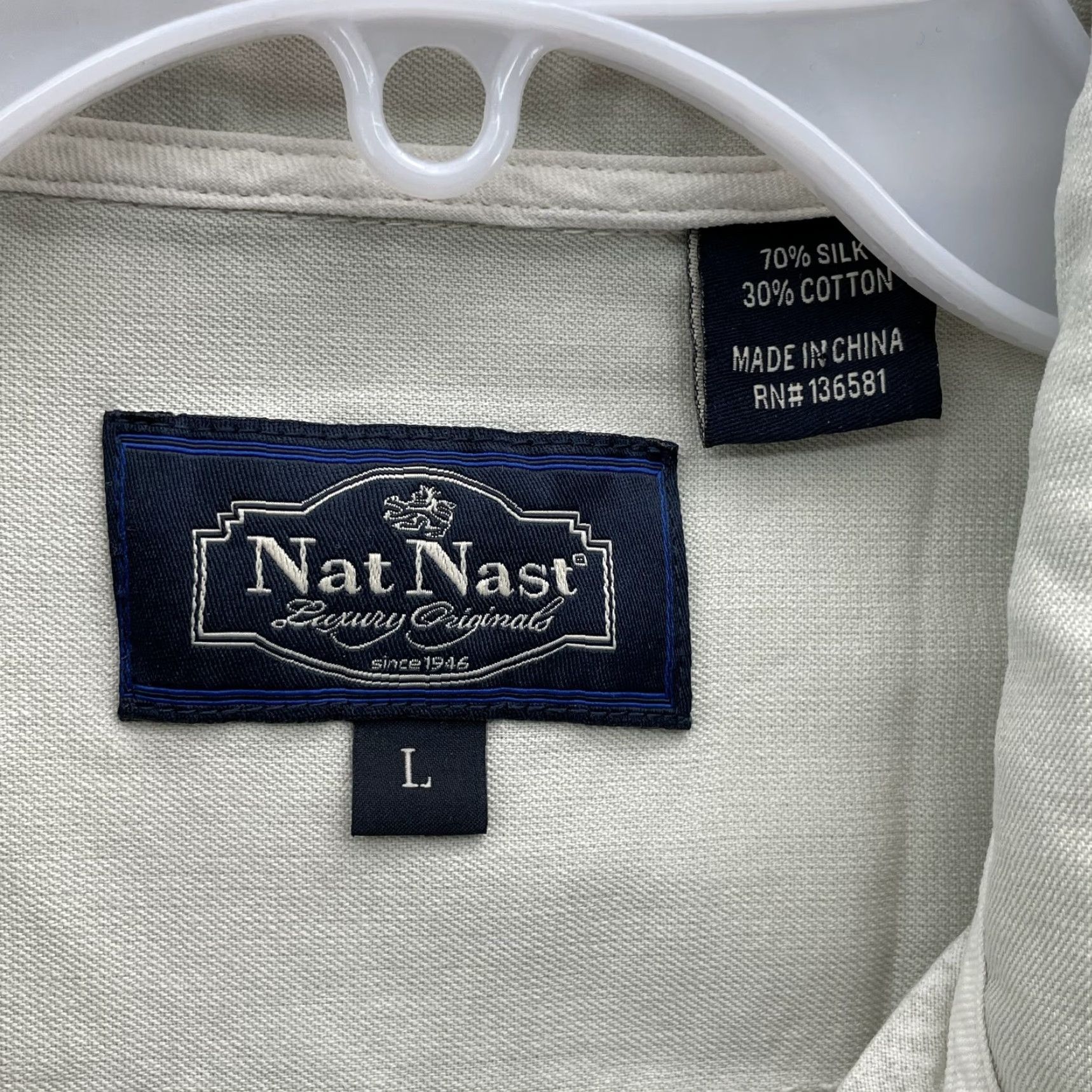 Nat Nast VINTAGE Nat Nast Silk Blend Hawaiian Shirt Men Large Palm Leaf Luxury Golf Coastal Retro Size US L / EU 52-54 / 3 - 3 Thumbnail