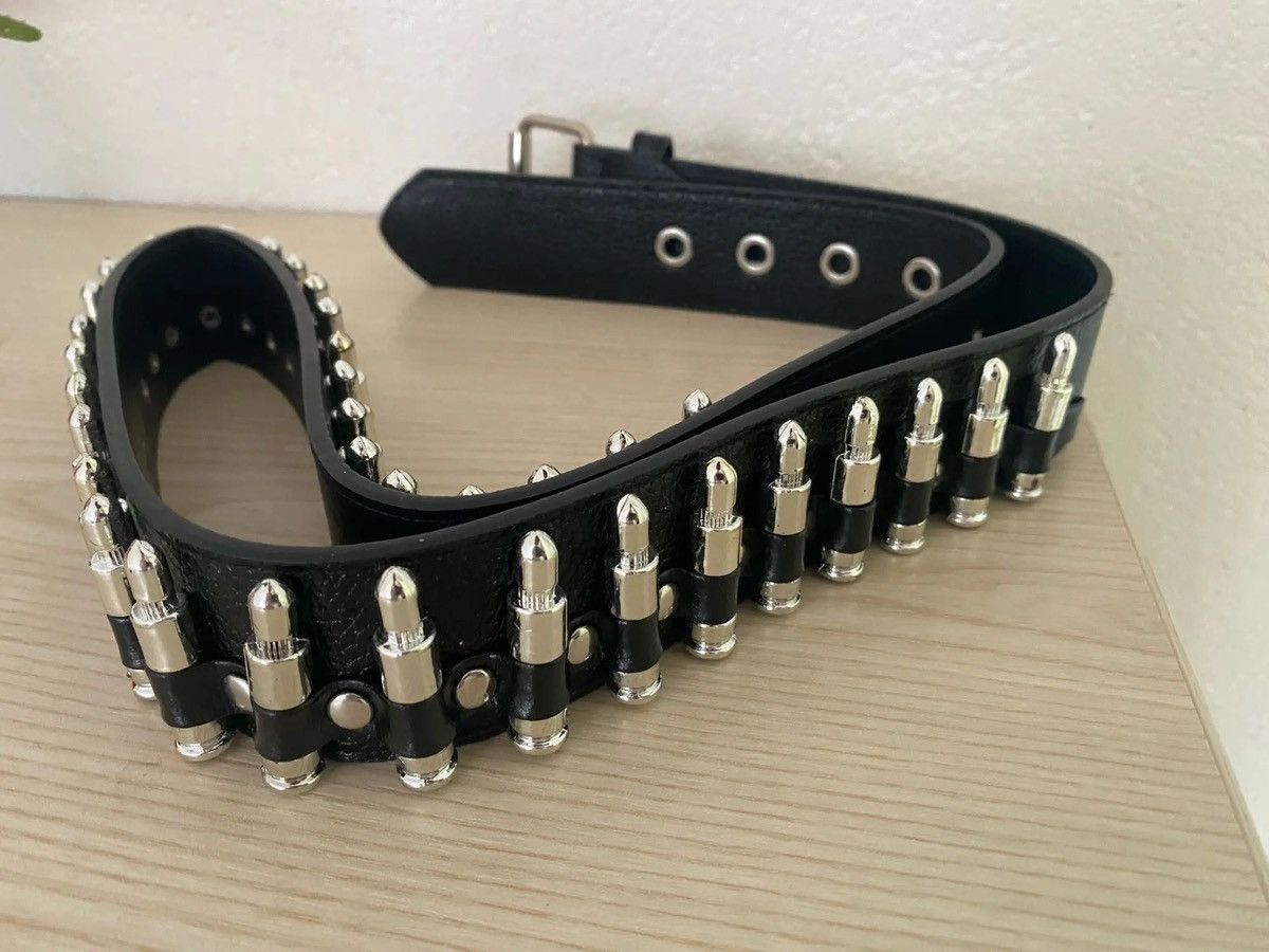 Designer Bullet Studded Belt Punk Rock Gothic Hip Hop Style Size ONE SIZE - 7 Thumbnail