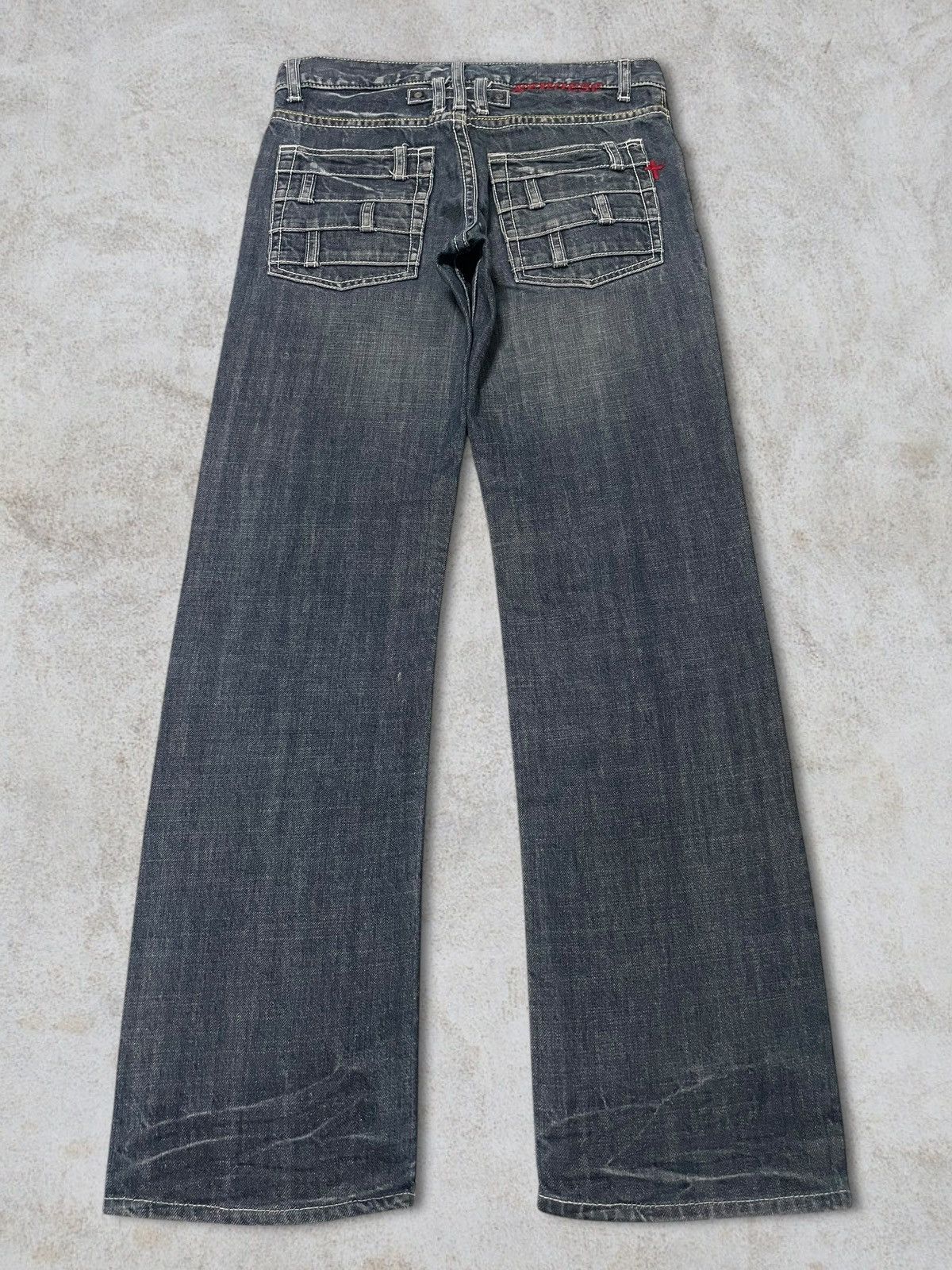 If Six Was Nine Vintage Genoese Tactical Embroidery Cross Logo Ripped Jeans Size 30" / US 8 / IT 44 - 4 Thumbnail