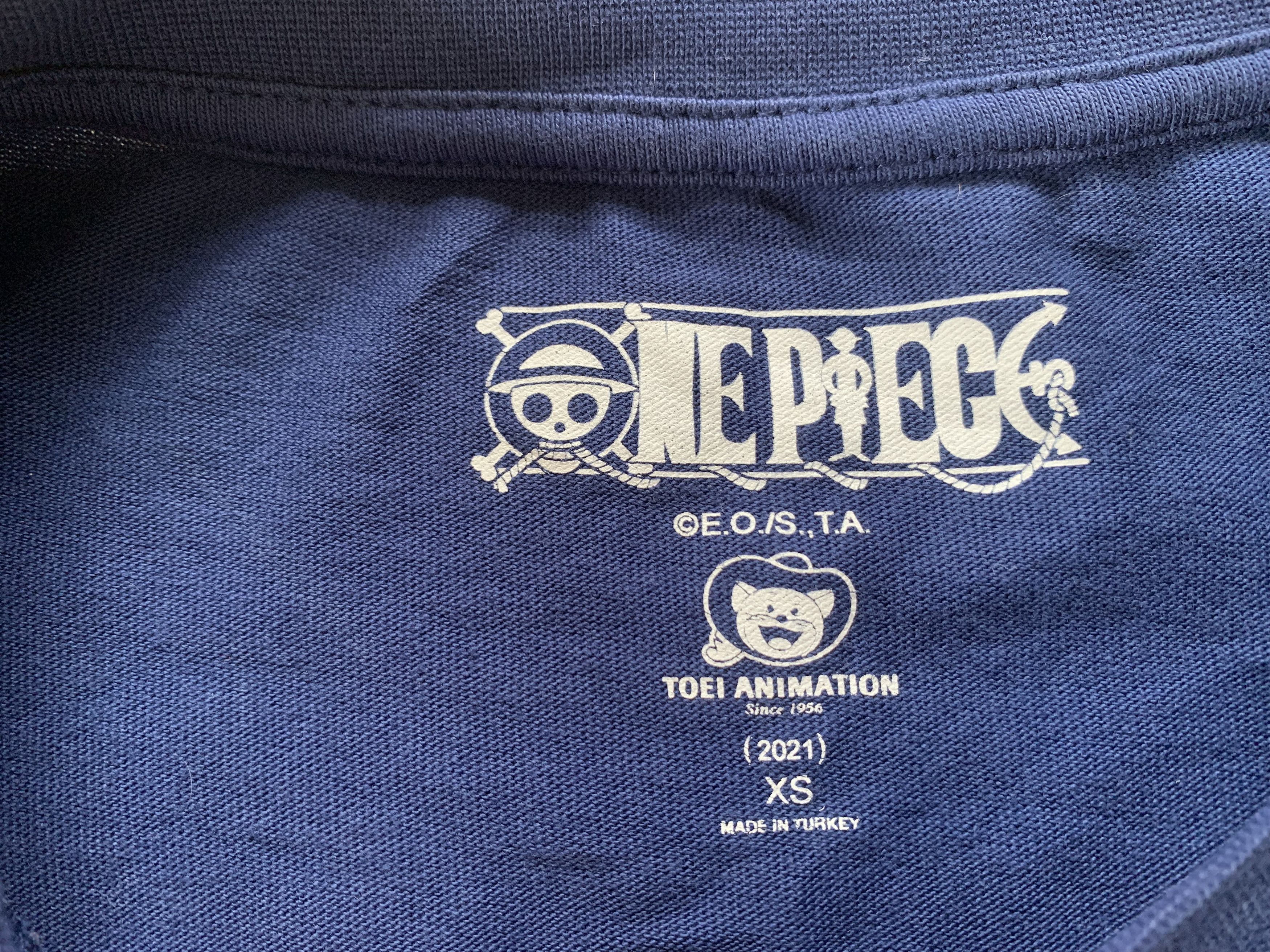 Primark One Piece Anime Crew Neck Blue Printed T Shirt Size US XS / EU 42 / 0 - 8 Thumbnail