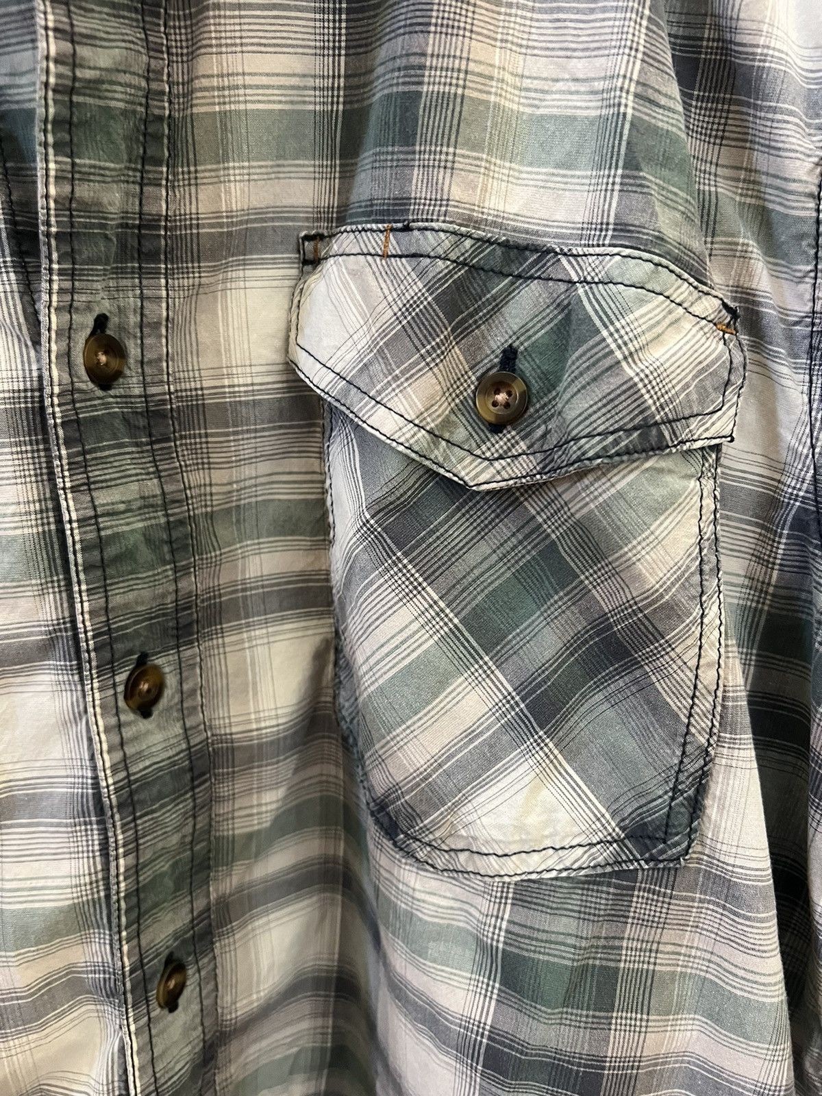 Carhartt × Vintage Carhartt Greed faded plaid work shirt Size US L / EU 52-54 / 3 - 3 Thumbnail