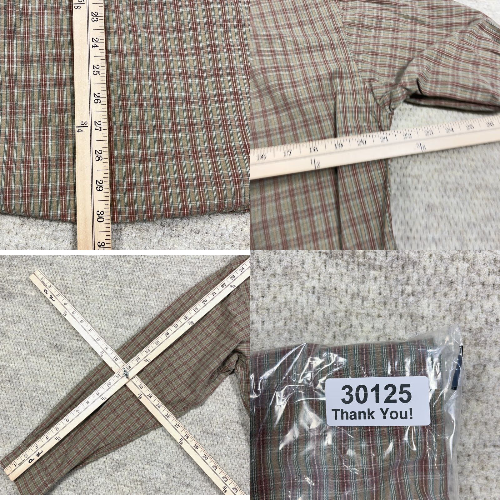 Ralph Lauren Ralph Lauren Shirt Men Medium Olive Green Plaid Button Up Dress Mcmeel Pocket Button-Down Casual Modern Preppy - Mens Size 40R - 8 Thumbnail