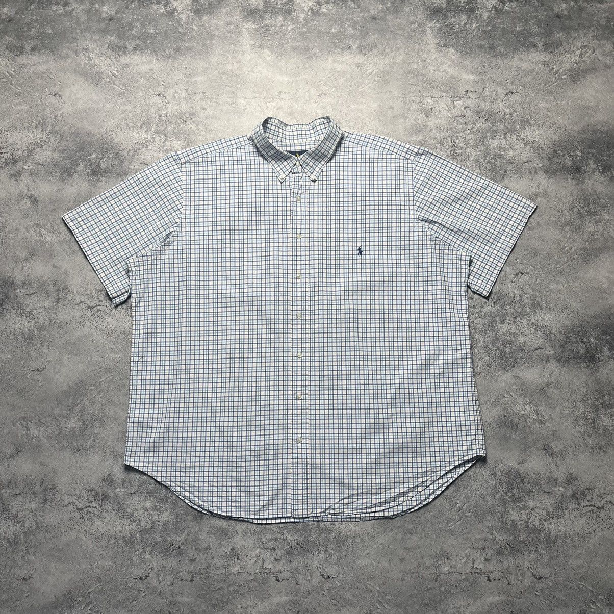 Polo Ralph Lauren × Vintage Ralph Lauren Checkered Shirt Button Down Short Sleeve Luxury Size US XXL / EU 58 / 5 - 1 Thumbnail
