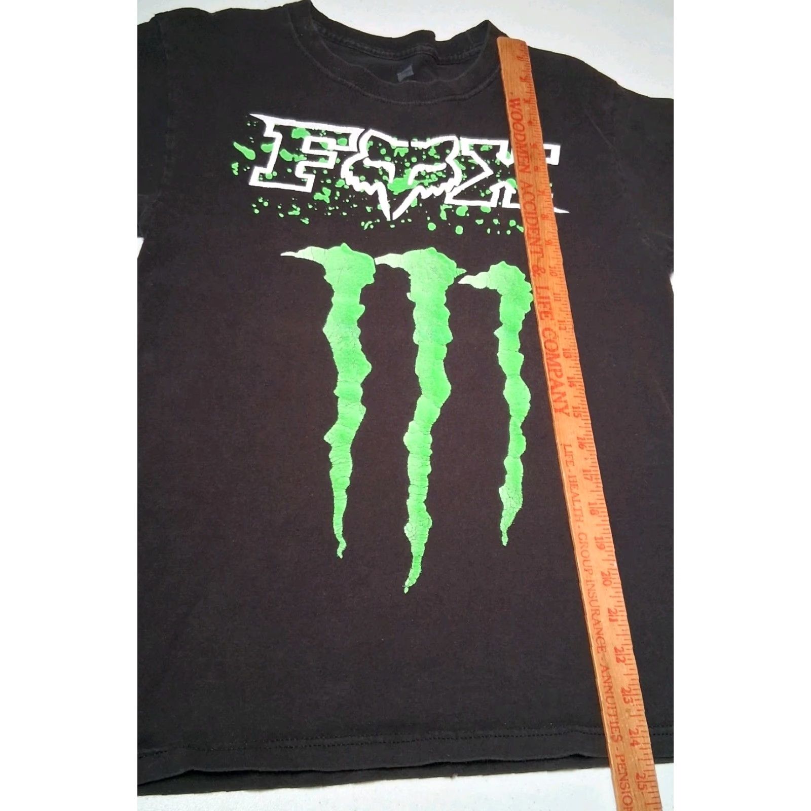 Fox Racing Fox Monster Energy Shirt Men Small Black Motocross Distressed Graphic T-Shirt Crew Neck Short Sleeve Race Size US S / EU 44-46 / 1 - 5 Thumbnail