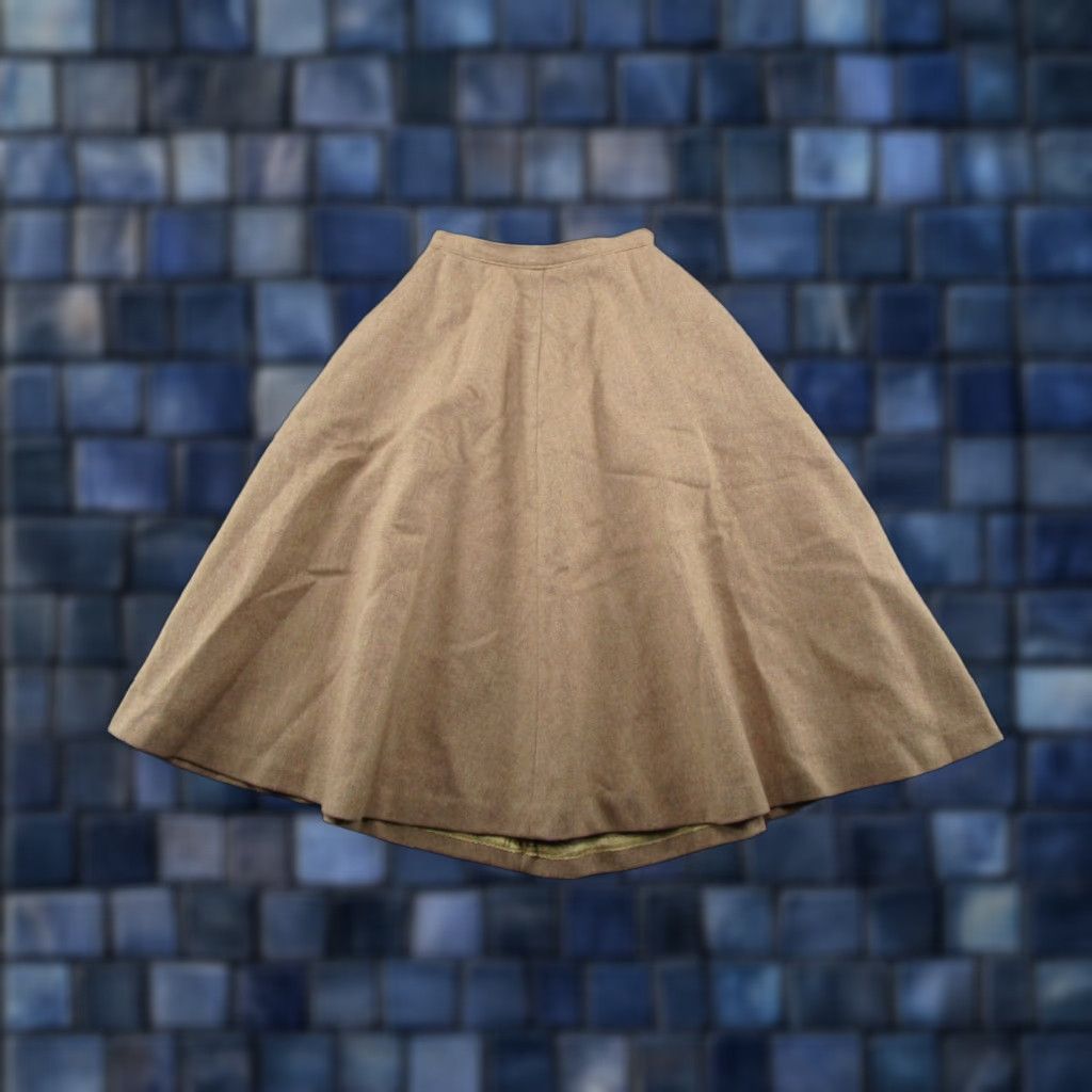 Vintage VINTAGE Jack Winter Wool Blend Lined A-Line Beige Skirt Women's Size 10 Pockets Size 32" / US 10 / IT 46 - 1 Thumbnail
