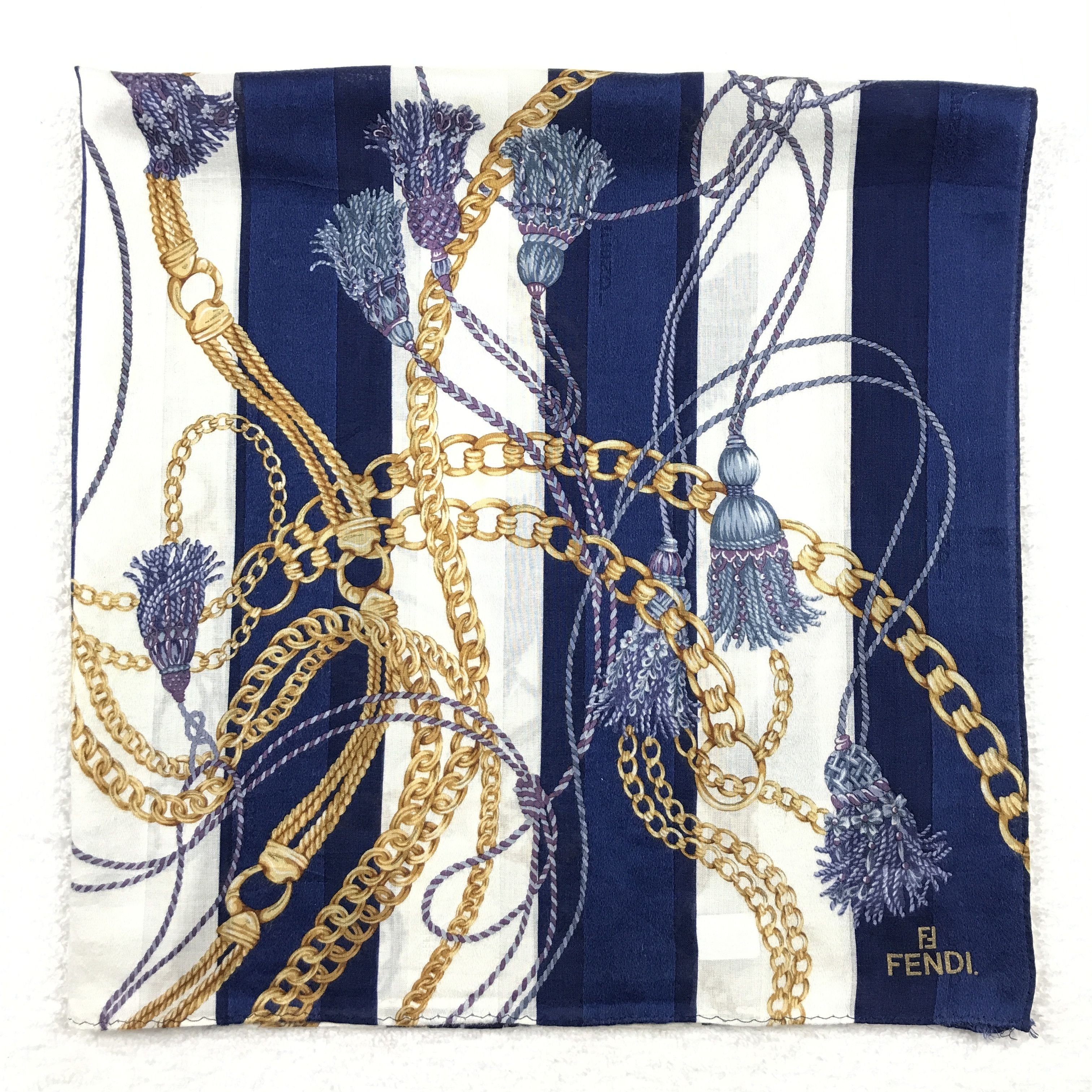 Designer × Vintage Vintage Fendi Bandana Neckerchief Handkerchief Size ONE SIZE - 2 Thumbnail