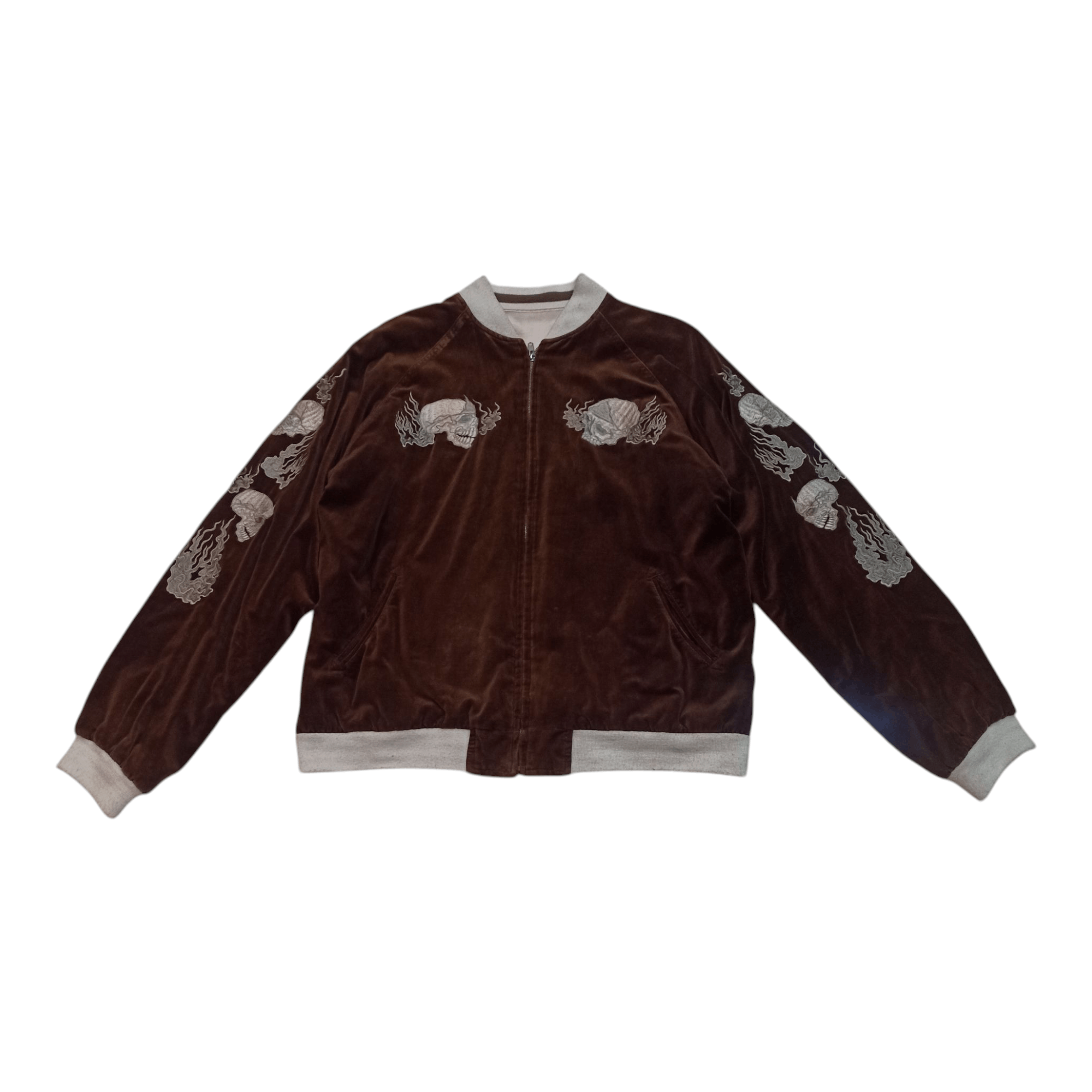 Japanese Brand × Vintage VINTAGE JAPANESE CLASSIC SKULL SUKAJAN REVERSIBLE Size US M / EU 48-50 / 2 - 1 Thumbnail