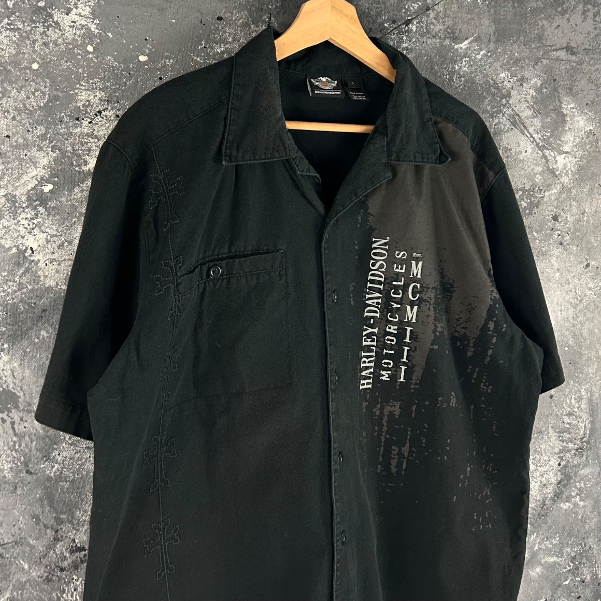 Harley Davidson Vintage 1990’s Harley Davidson button shirt Size US XL / EU 56 / 4 - 4 Thumbnail