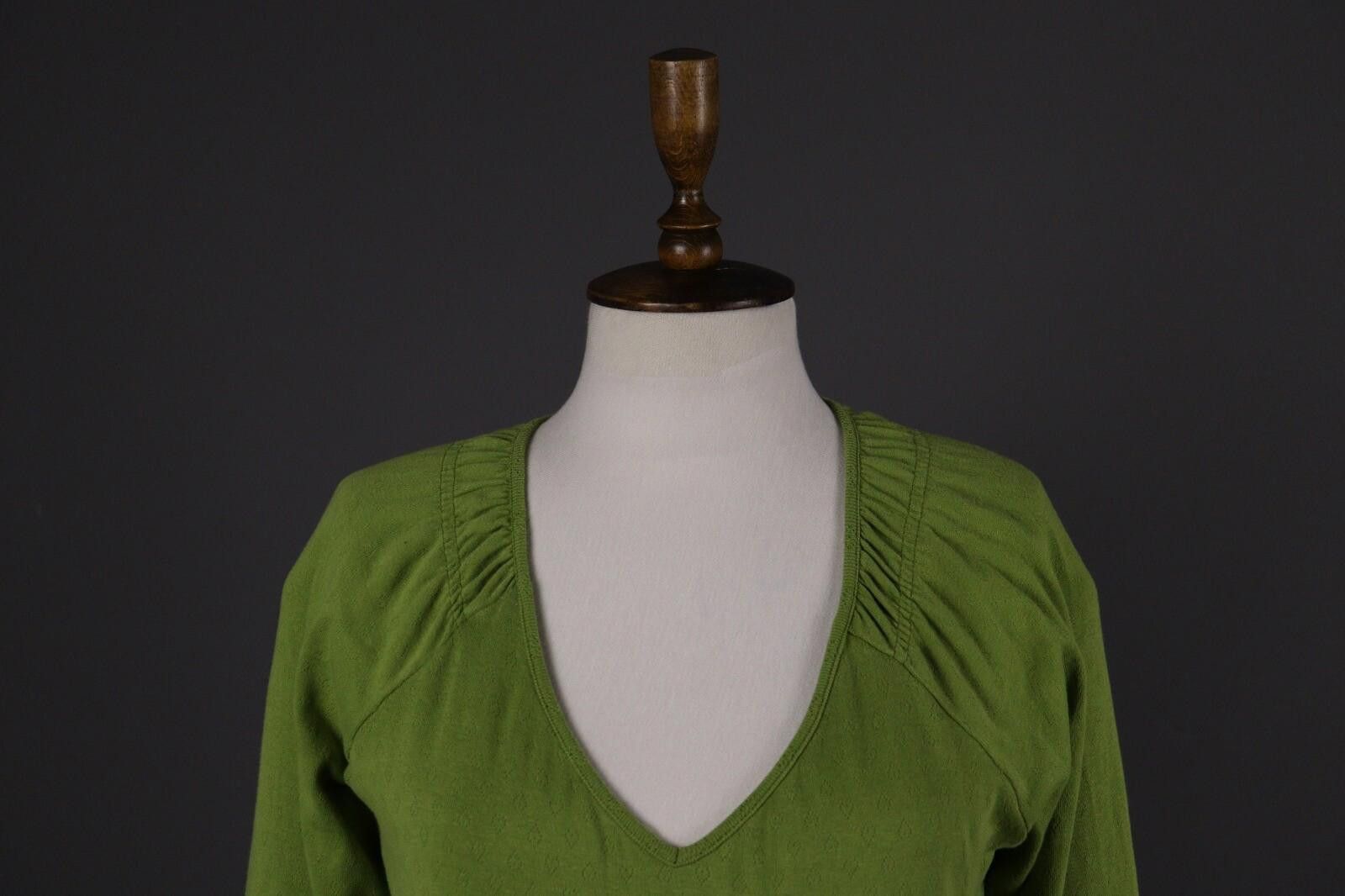 Designer Deerberg Green Long Sleeve Knit A-Line Dress Size Size M / US 6-8 / IT 42-44 - 2 Thumbnail