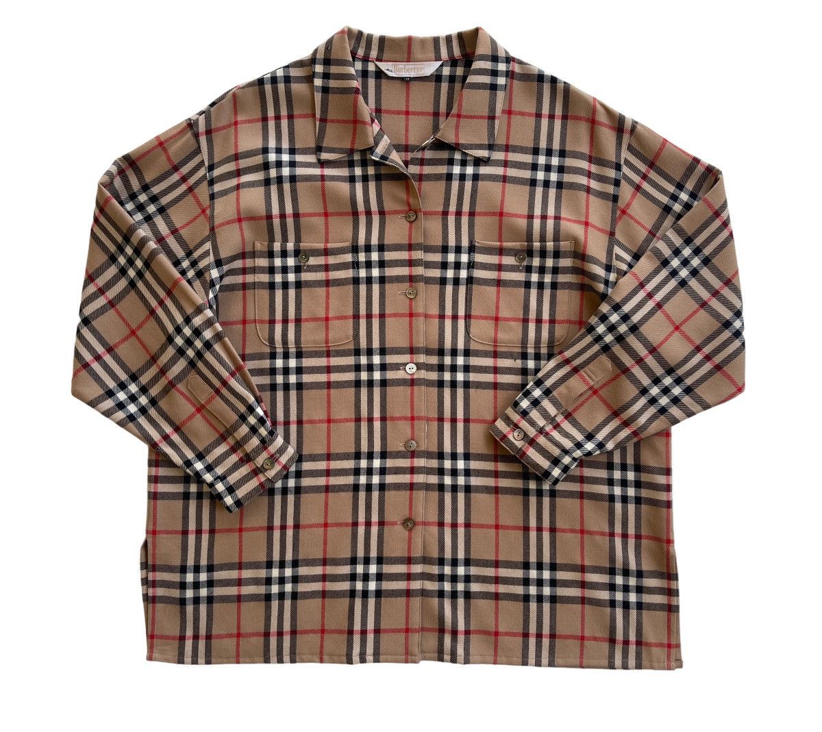 Burberry Oversized Burberrys Nova Checked Wool Vintage Shirt Size L / US 10 / IT 46 - 3 Thumbnail