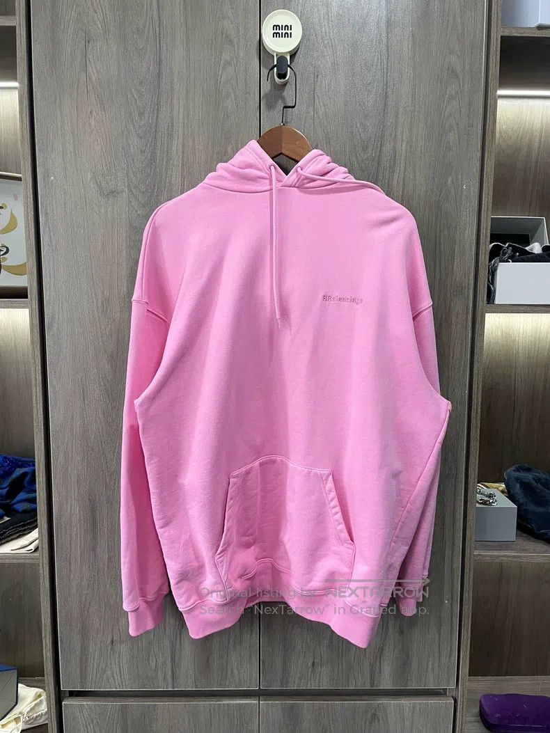 Balenciaga Balenciaga Pink Embroidered Hoodie Size US XS / EU 42 / 0 - 1 Thumbnail