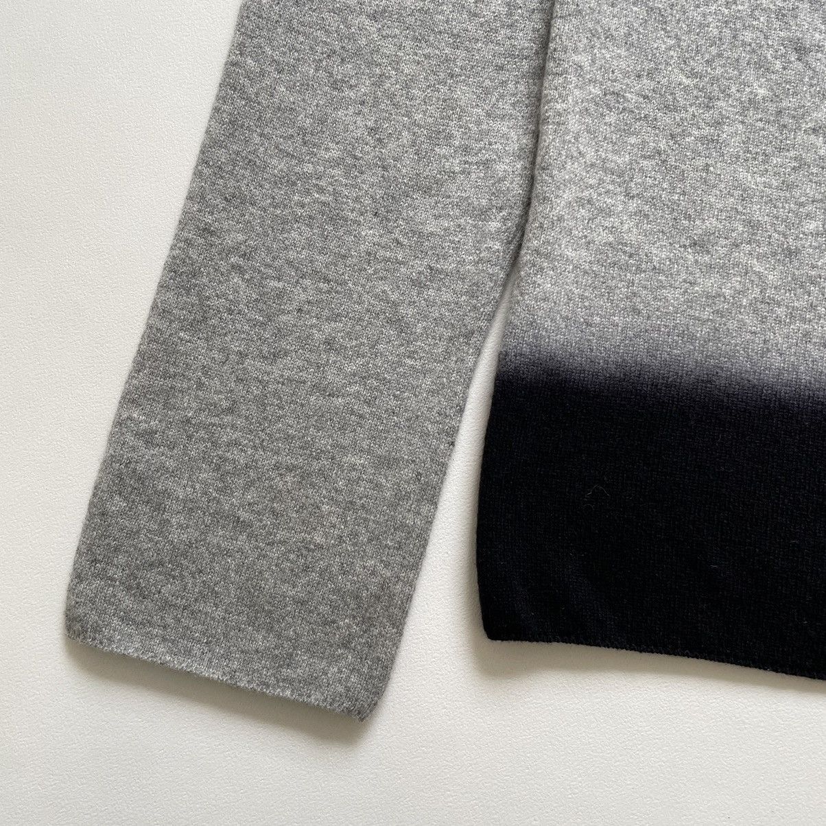 Comme des Garcons Gray / Black Dip Dyed Hem Cardigan Size US M / EU 48-50 / 2 - 7 Thumbnail