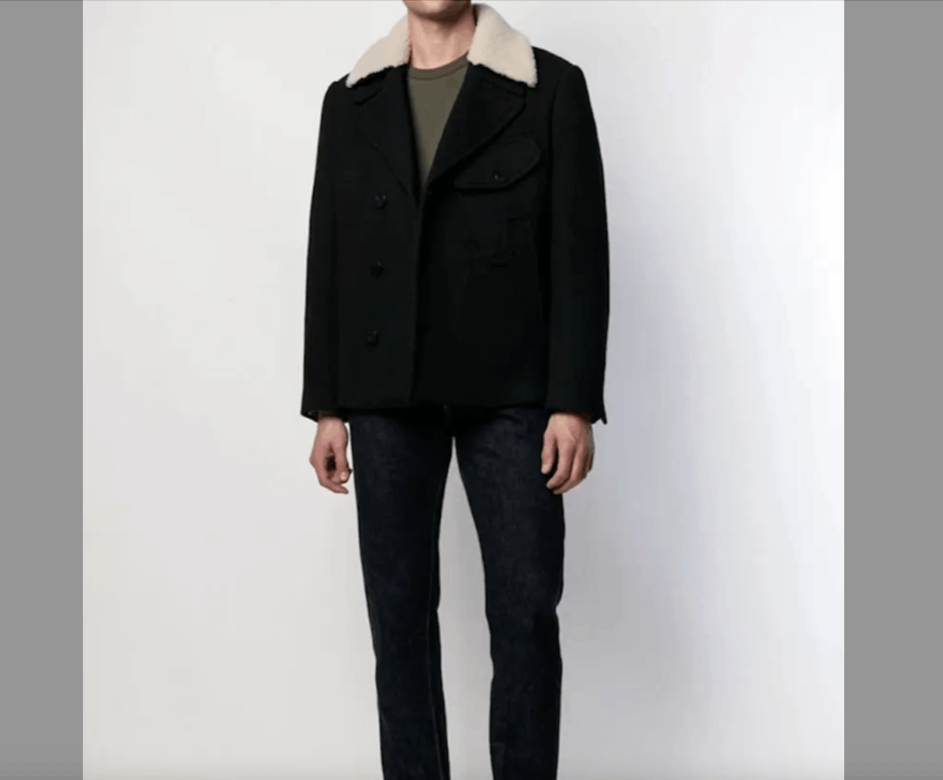 Neil Barrett LAST DROP $1985 Neil Barrett Wool Peacoat Shearling Collar Size US S / EU 44-46 / 1 - 14 Thumbnail