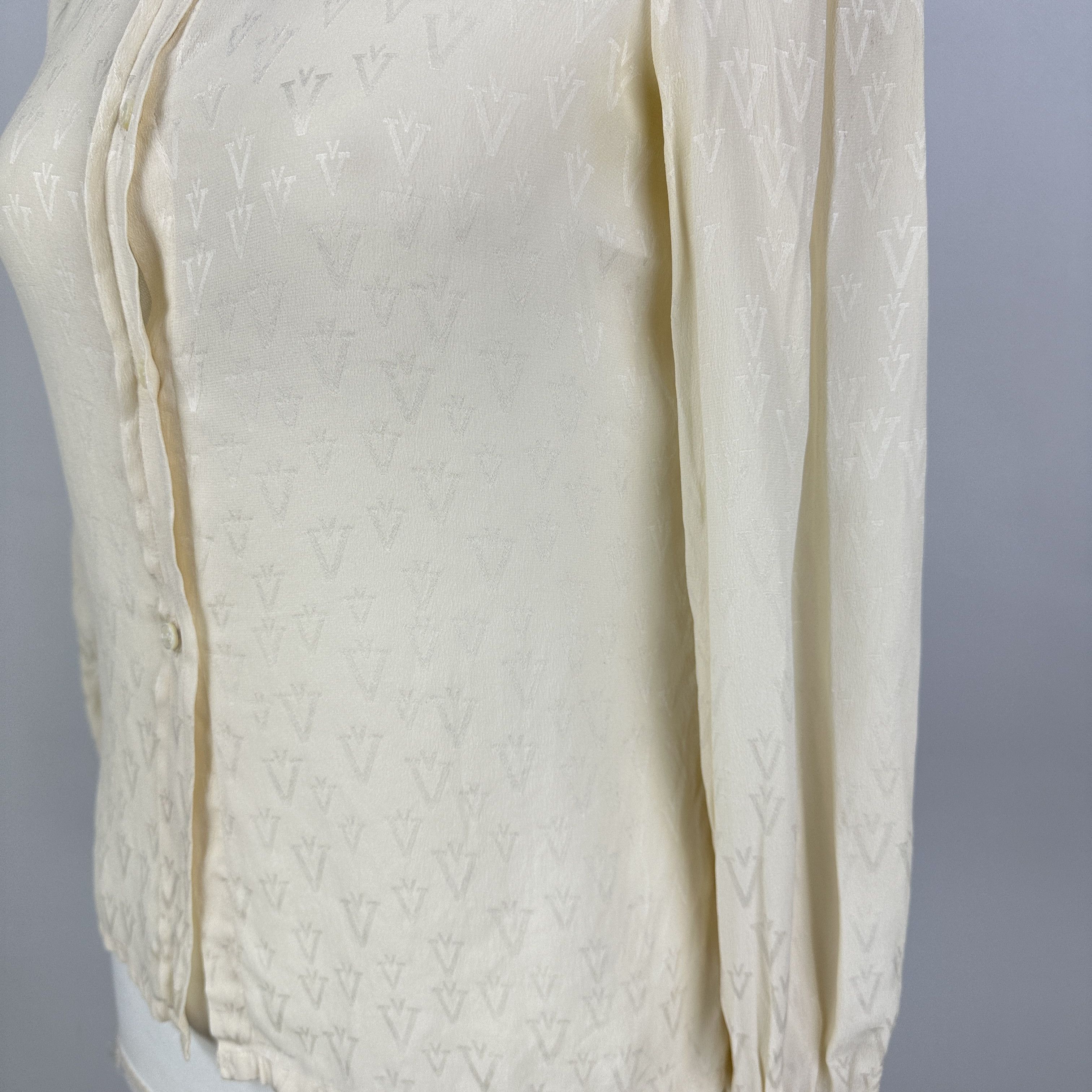 Valentino Camicia Valentino Boutique Seta Monogram – 10 UK Size M / US 6-8 / IT 42-44 - 7 Thumbnail