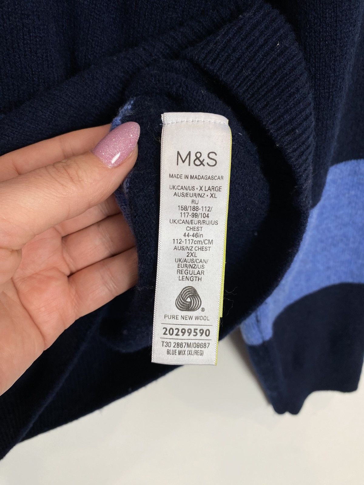 Marks & Spencer Mark & Spancer Fine Merino Wool Long Sleeve Men’s Size XL Size US XL / EU 56 / 4 - 5 Thumbnail