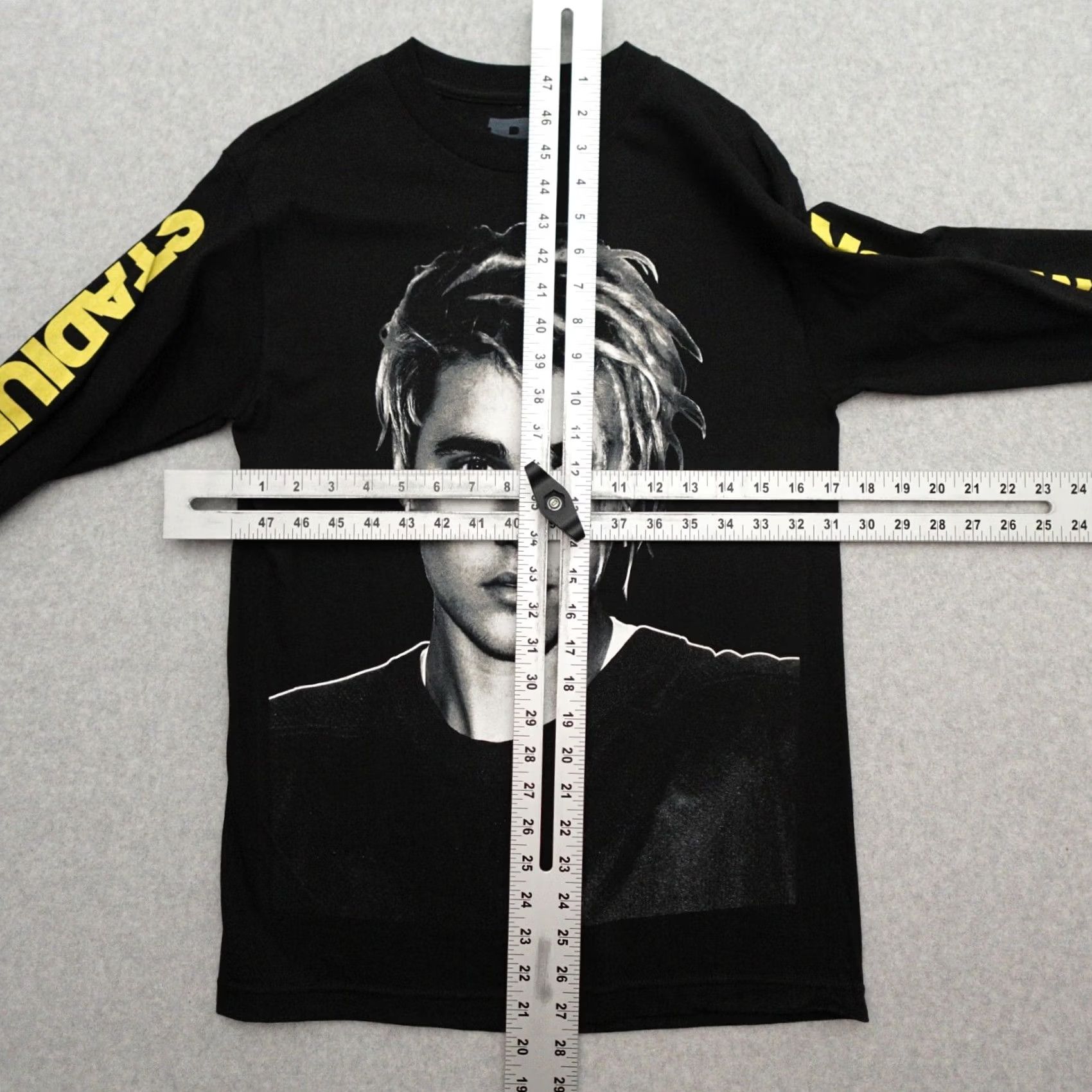 Vintage Justin Bieber Shirt Unisex Adult Small Long Sleeve Stadium Tour Black 28x17 MEASUREMENTS ARE PROVIDED IN PICTURES Mens Size US S / EU 44-46 / 1 - 2 Thumbnail