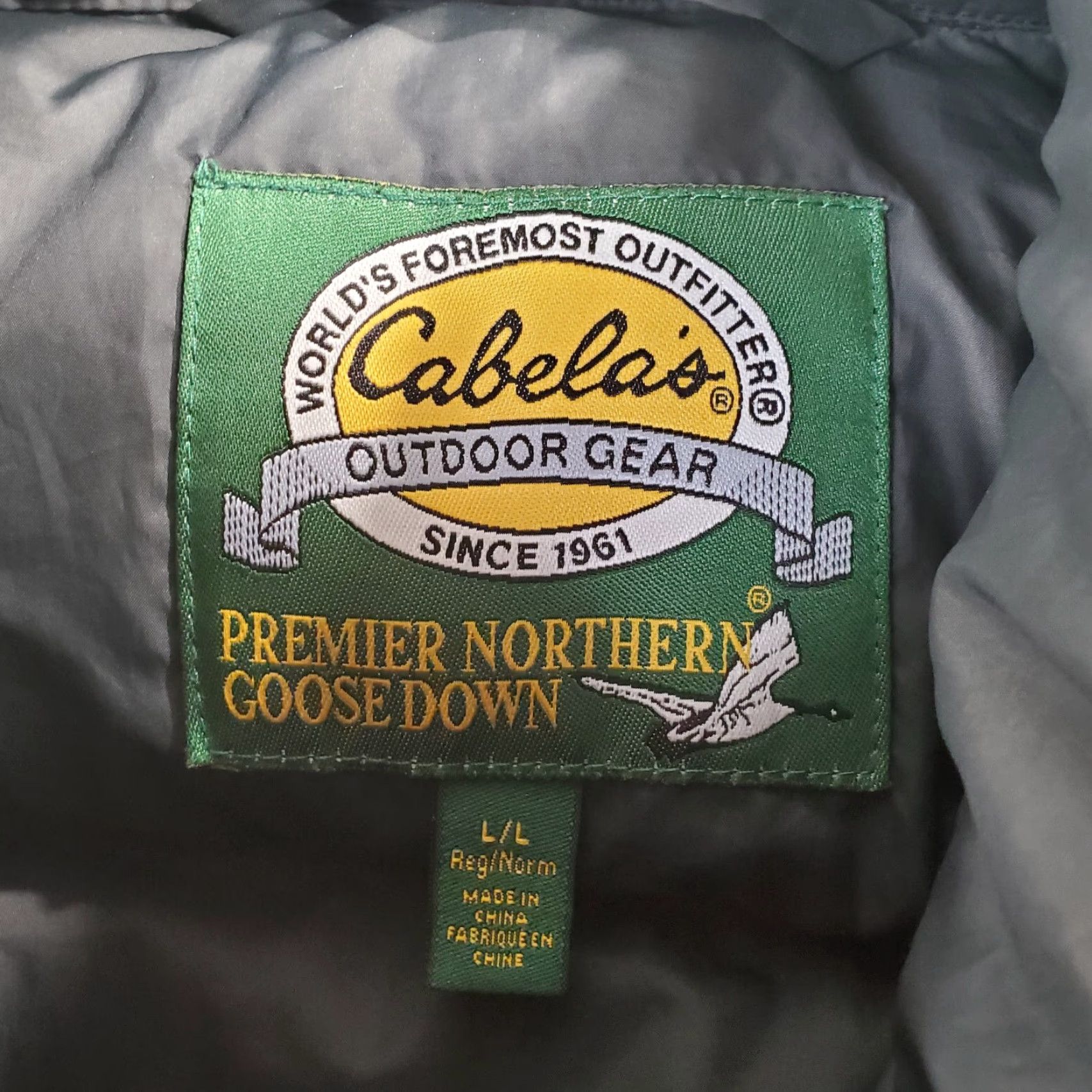 Vintage Cabela's Vest Mens Large Black Puffer Down Quilted Jacket - Outer Shell Polyester, Casual, Logo, Regular Fit, Wind - (Vintage: No) Size US L / EU 52-54 / 3 - 8 Thumbnail