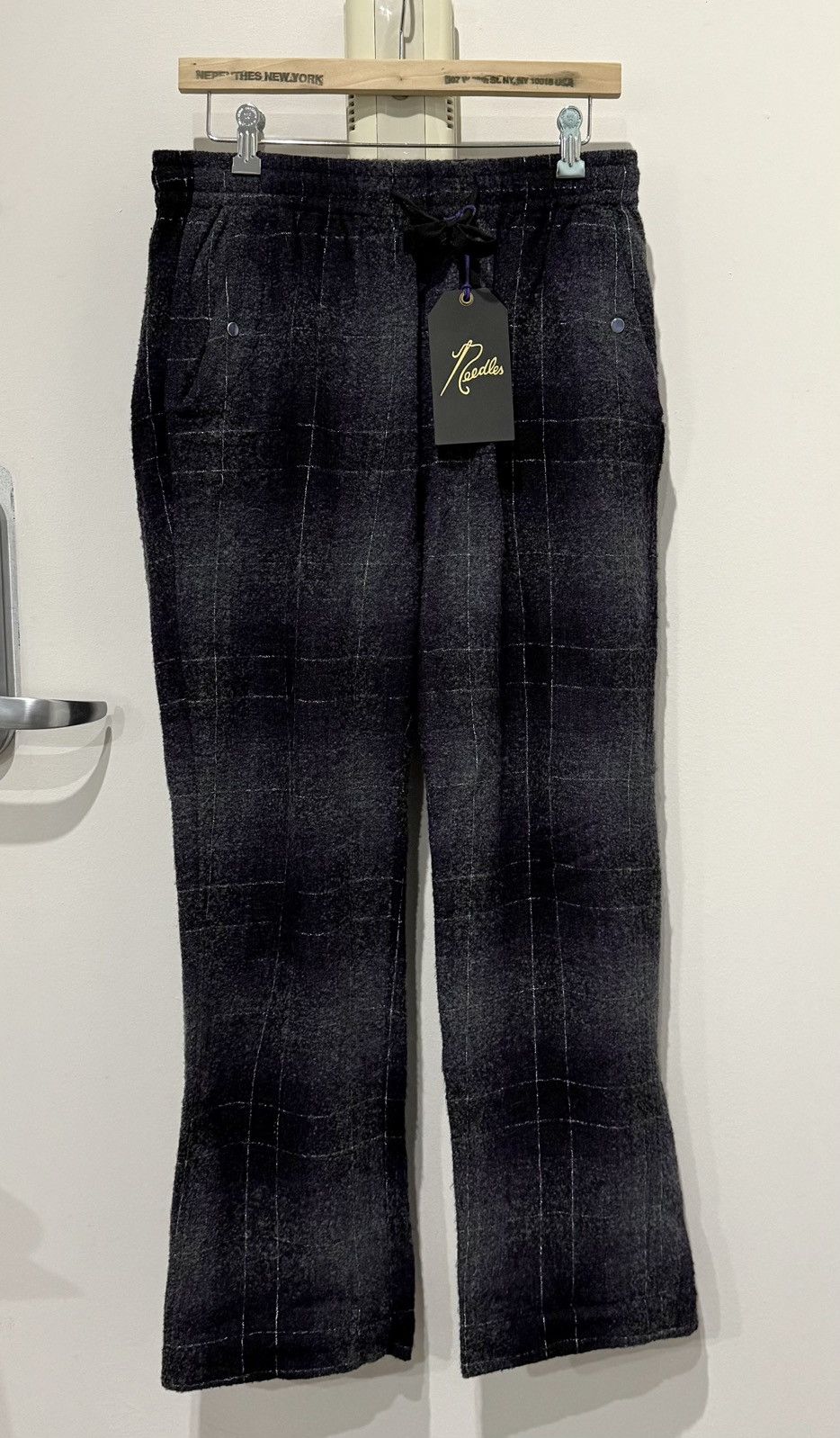 Needles Needles Embellished Checked Wool-Blend Flannel Trousers [M] Size US 30 / EU 46 - 1 Thumbnail