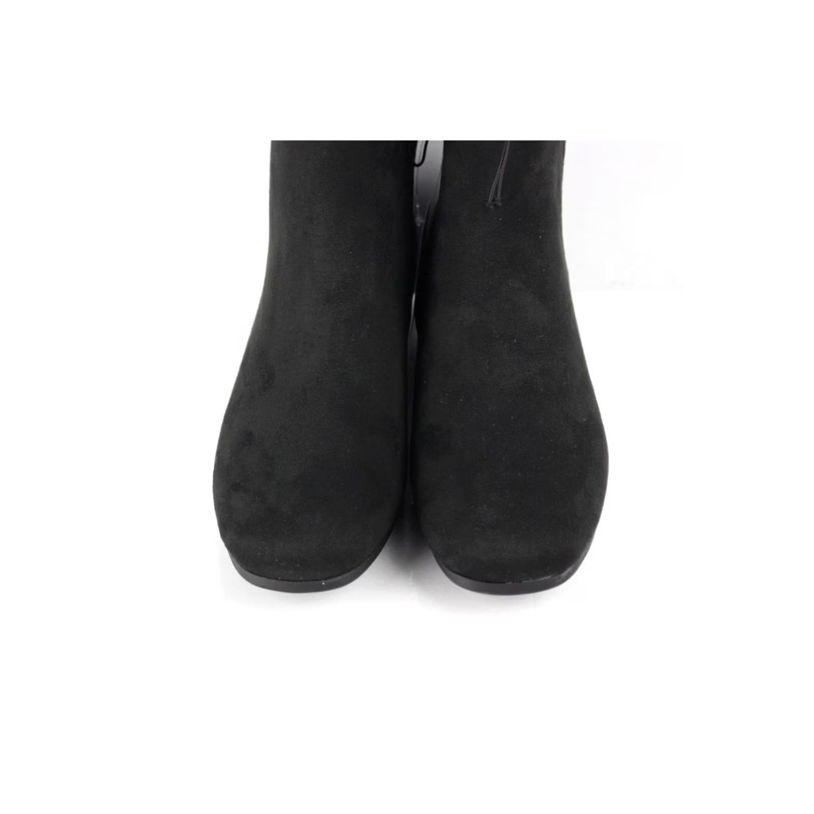 Vintage VINTAGE Time and Tru Women's Ankle Boot 7W Black Zip Bootie Memory Foam Casual Winter Fall Spring Black Womens Shoes Size US 7 / IT 37 - 3 Thumbnail
