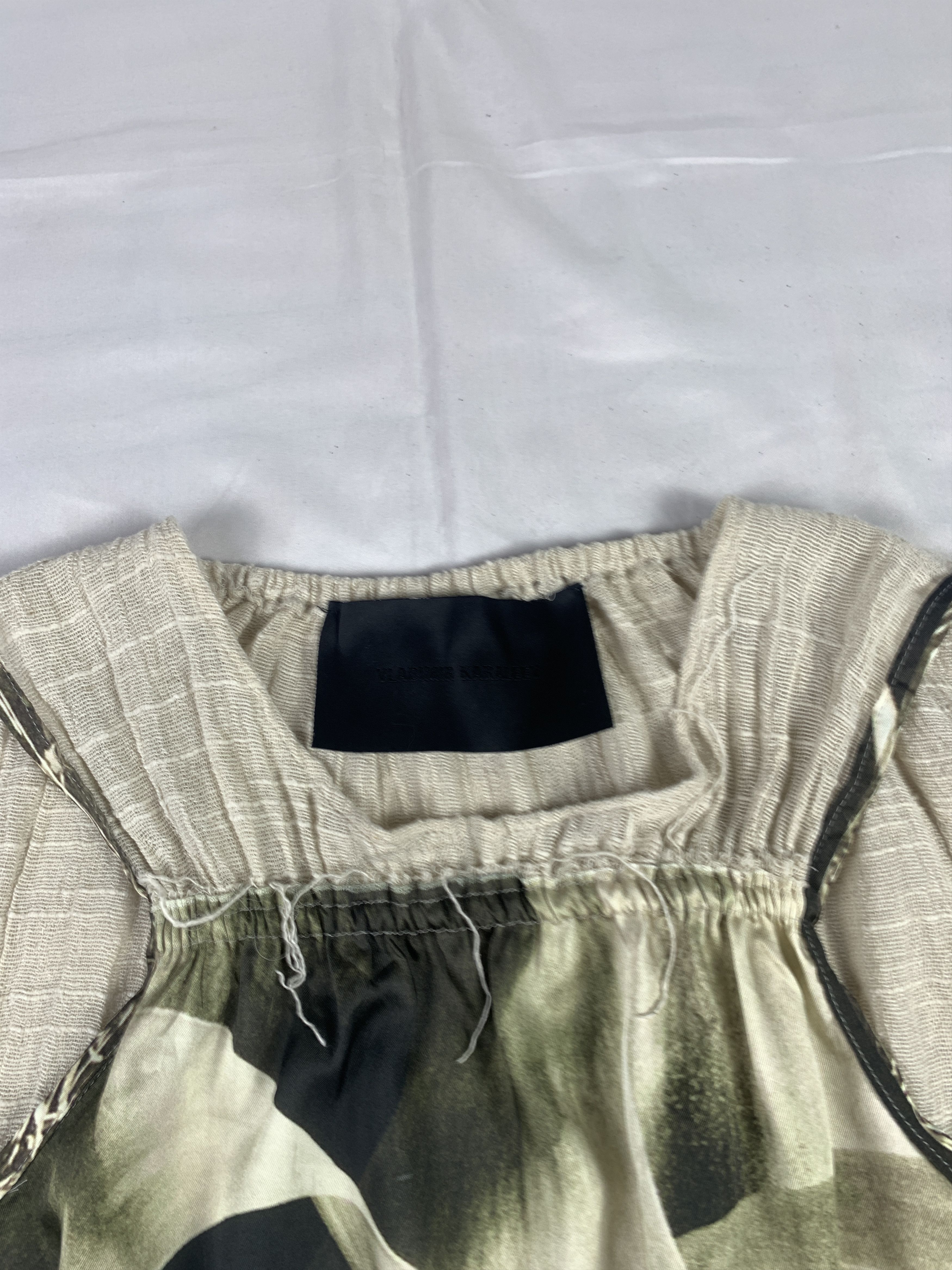 Japanese Brand Vladimir Karaleev Multifabric Sleeveless Blouse (M) Size M / US 6-8 / IT 42-44 - 5 Thumbnail