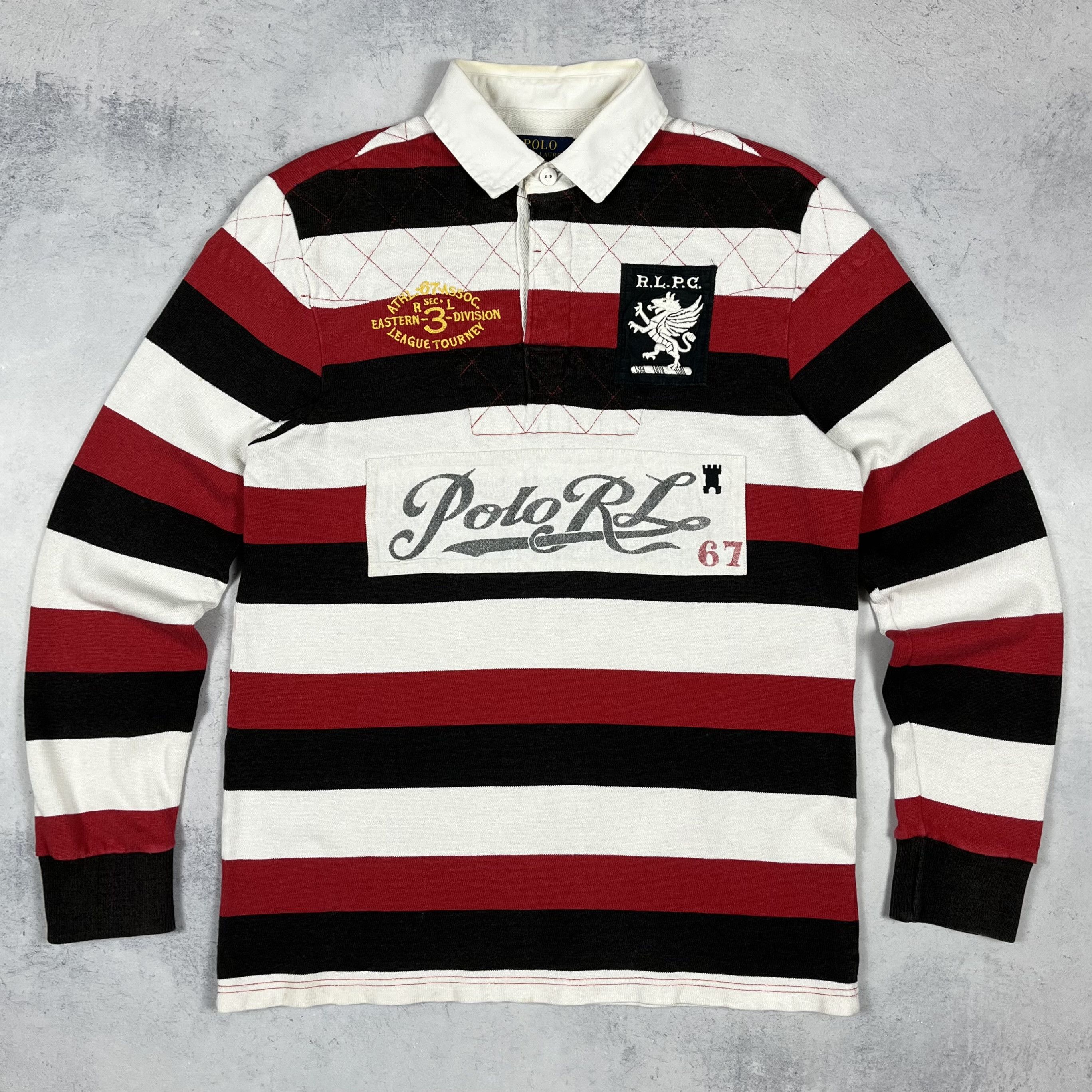 Polo Ralph Lauren Vintage Polo Ralph Lauren Big Logo Rugby Shirt 90’s Size US M / EU 48-50 / 2 - 2 Thumbnail