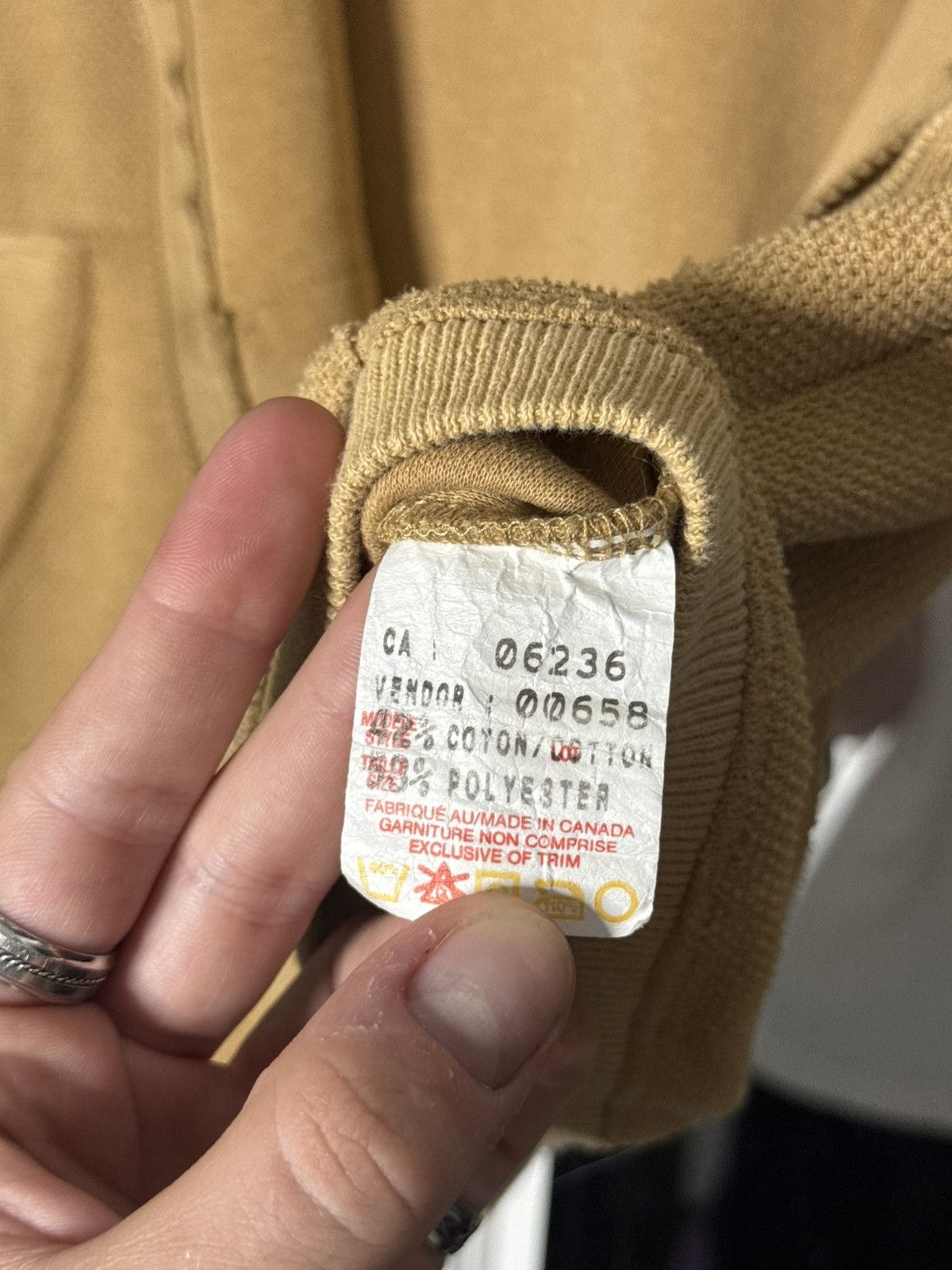 Vintage VINTAGE 1990’s Weekend Edition Zip Up Sweater Jacket Tan Size US S / EU 44-46 / 1 - 4 Thumbnail