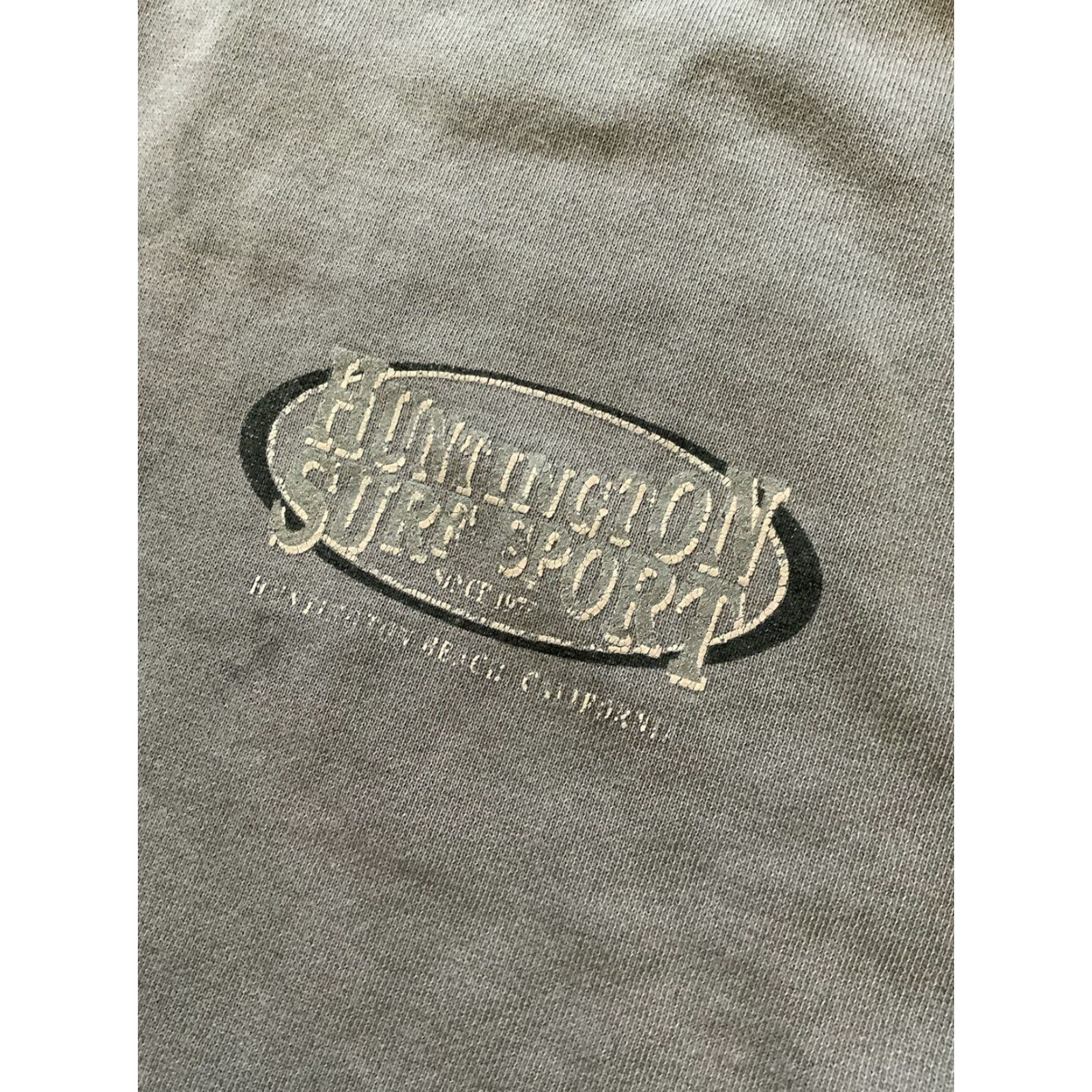 Vintage VINTAGE Huntington Surf & Sport Distressed Beach Faded Pullover Hoodie XL Mens Gray Size US XL / EU 56 / 4 - 7 Thumbnail