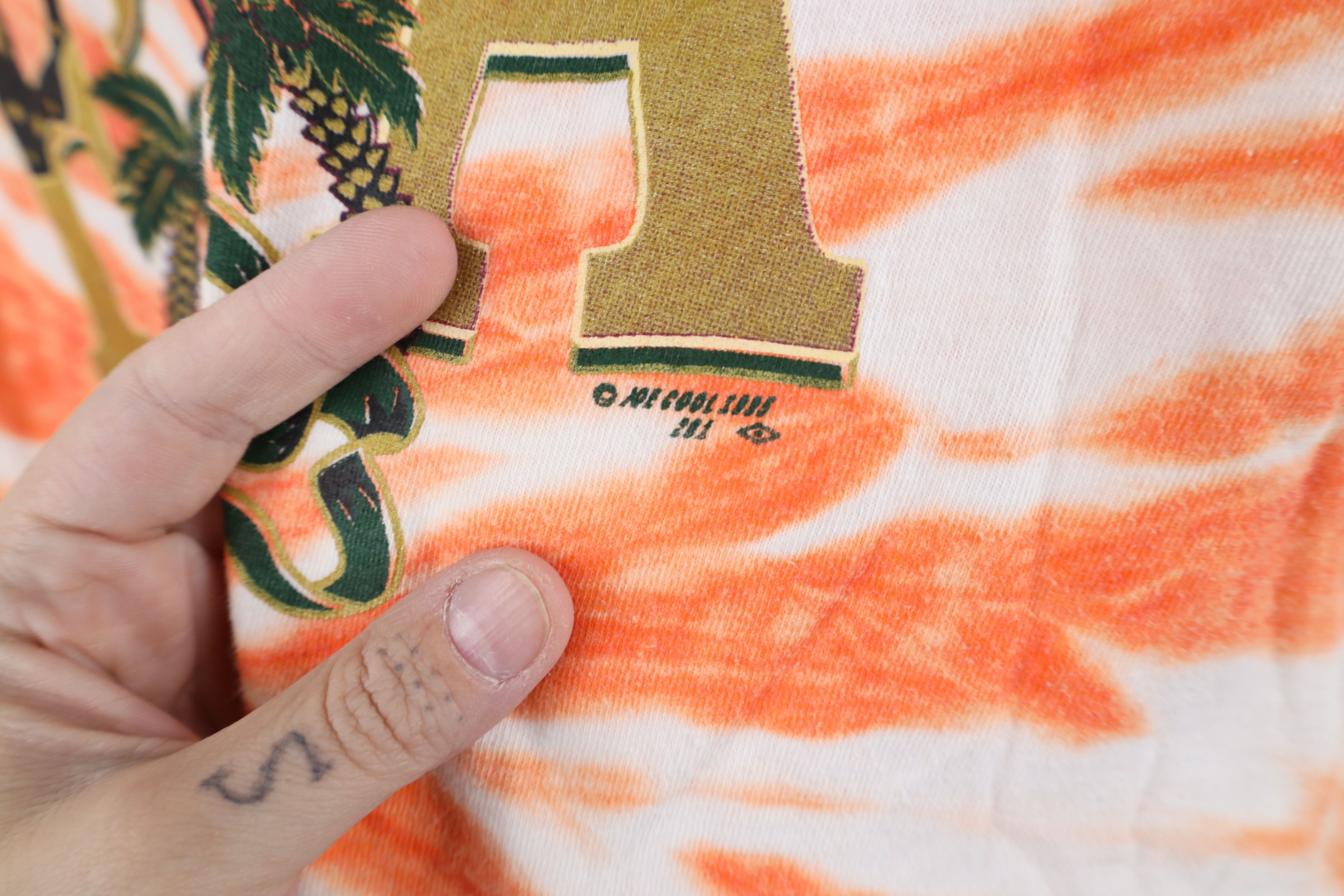 Vintage Vintage 90s Streetwear Tie Dye Paradise Florida T-Shirt Size L / US 10 / IT 46 - 5 Thumbnail