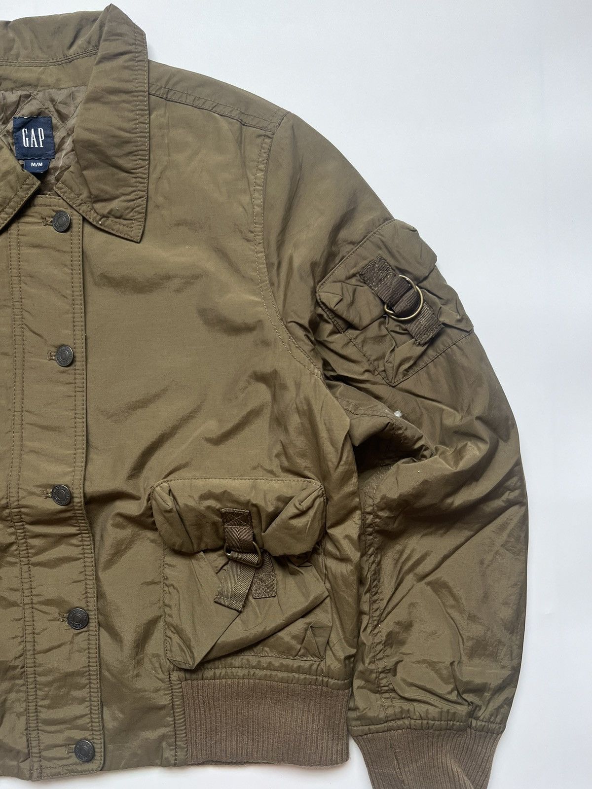 Gap Gap Tactical Multi Pocket Nylon Bomber Jacket Size M / US 6-8 / IT 42-44 - 3 Thumbnail