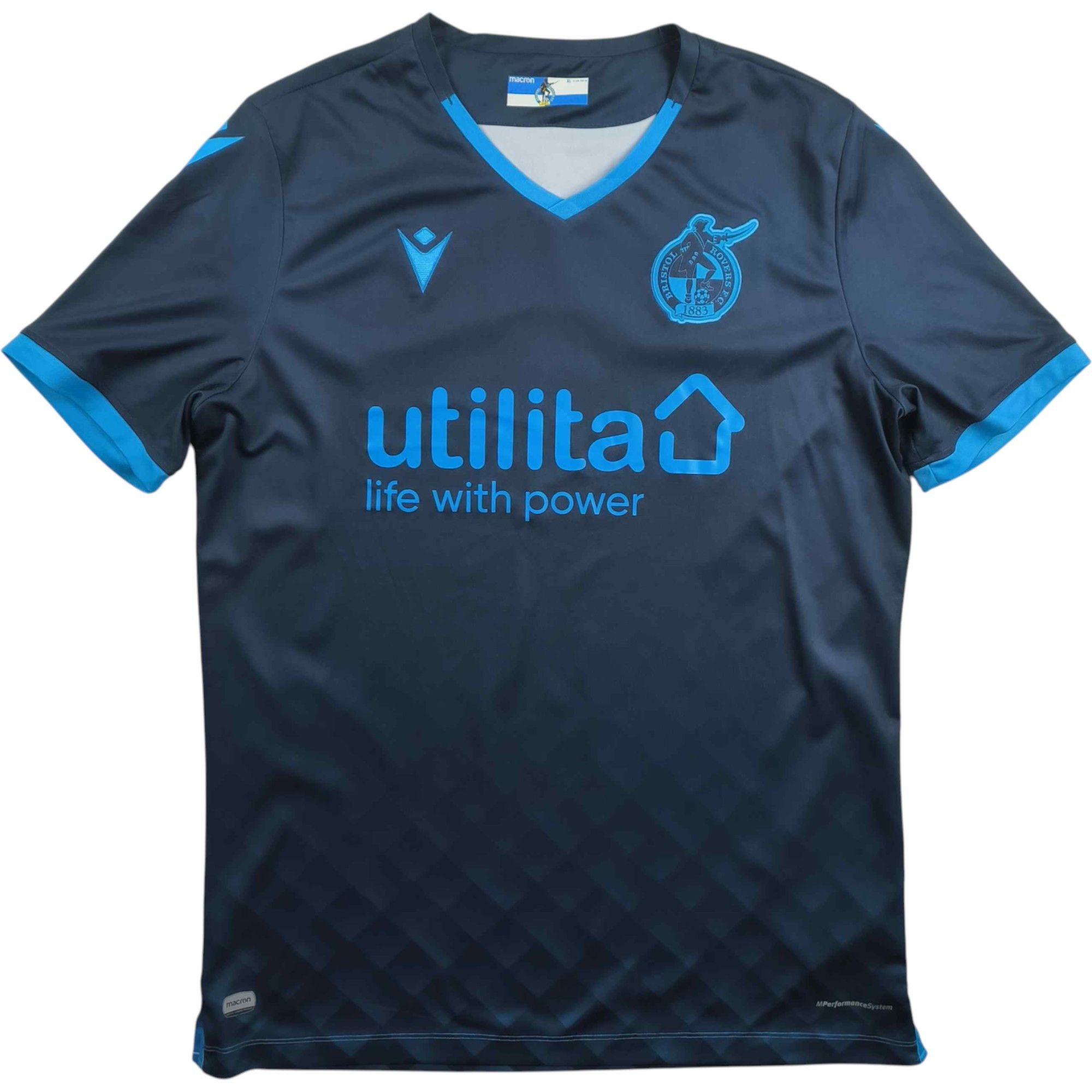 Bristol Rovers 2019-20 Macron away football jersey size XL