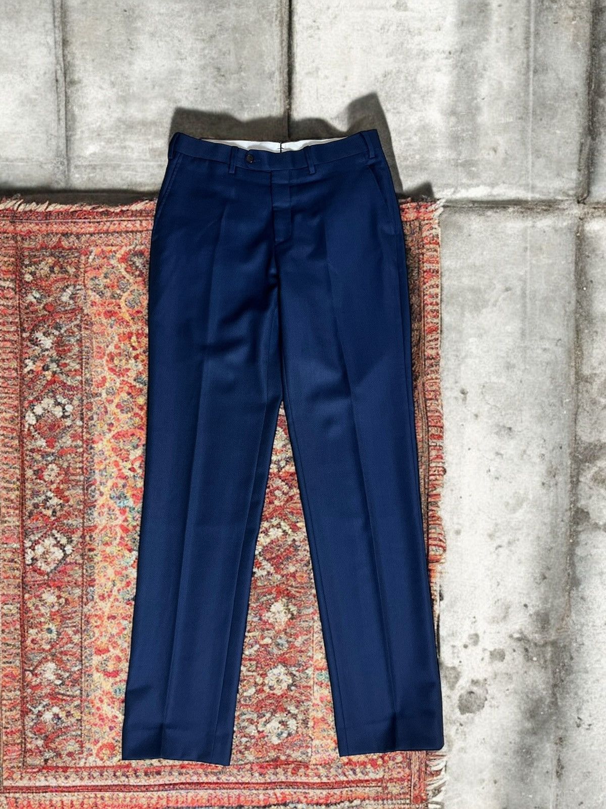 Dark Fawn & Navy Blue Solid Woolen Trouser (Pack of 2)
