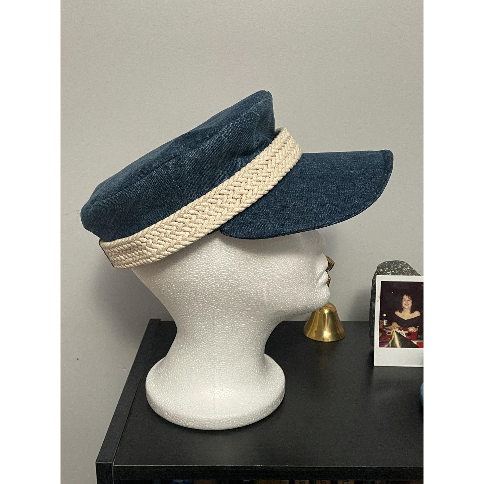 Other Handmade Denim Cap Small, Imperfect Artisan Piece, OOAK Size ONE SIZE - 2 Thumbnail