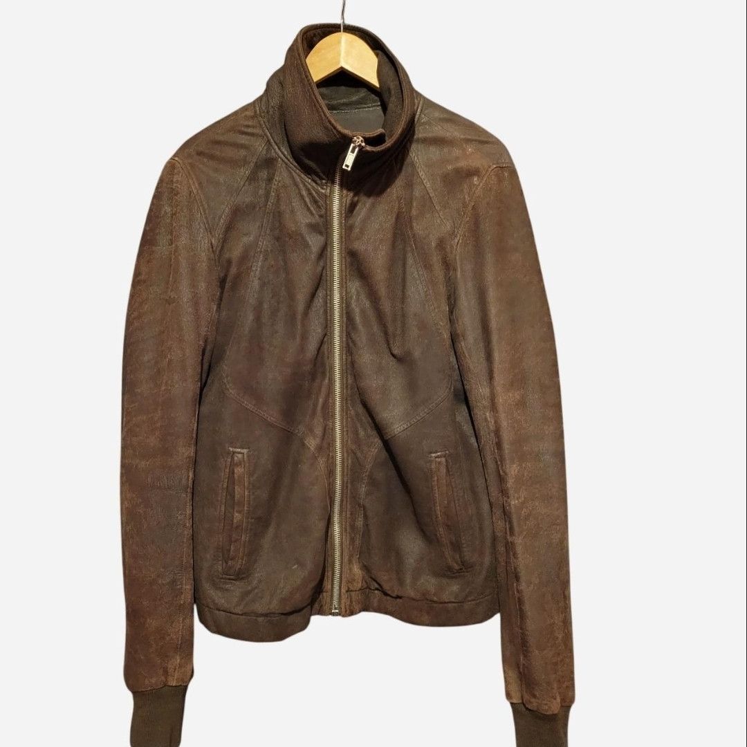 Rick Owens Intarsia Leather Jacket | Grailed