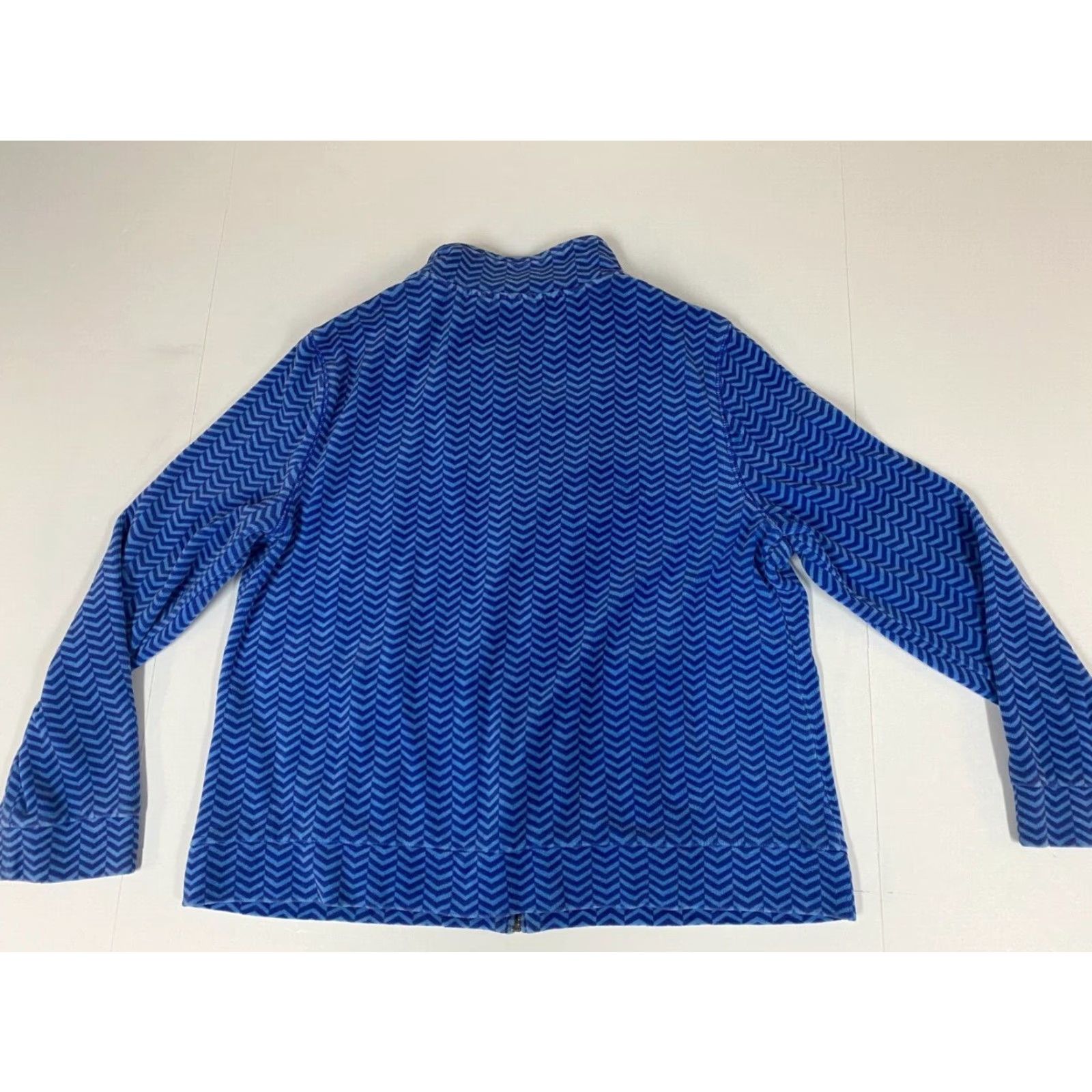 Vintage Kim Rogers Womens Sweater Full Zip Dolman Sleeves blue PM Petites Knit Logo Mock Neck Lightweight Size M / US 6-8 / IT 42-44 - 6 Thumbnail