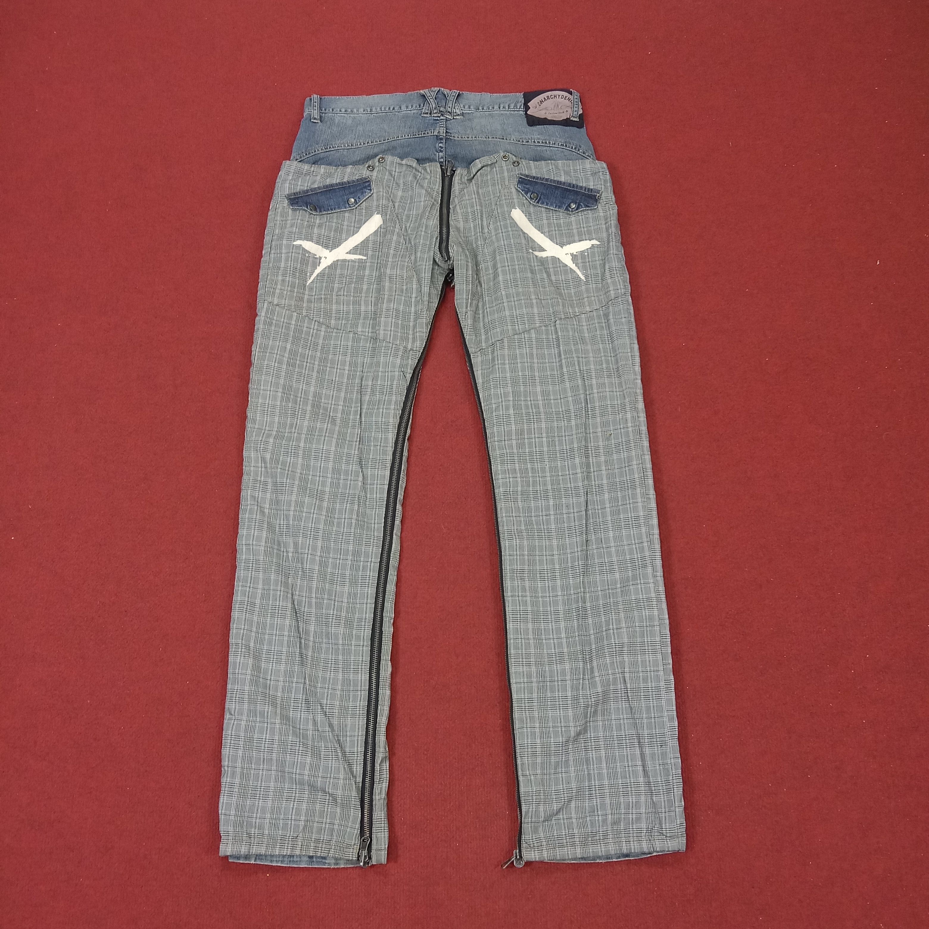 PPFM × Vintage PPFM Anarchy Denim Japanese Rare Fashion Design Jeans Size US 34 / EU 50 - 12 Thumbnail