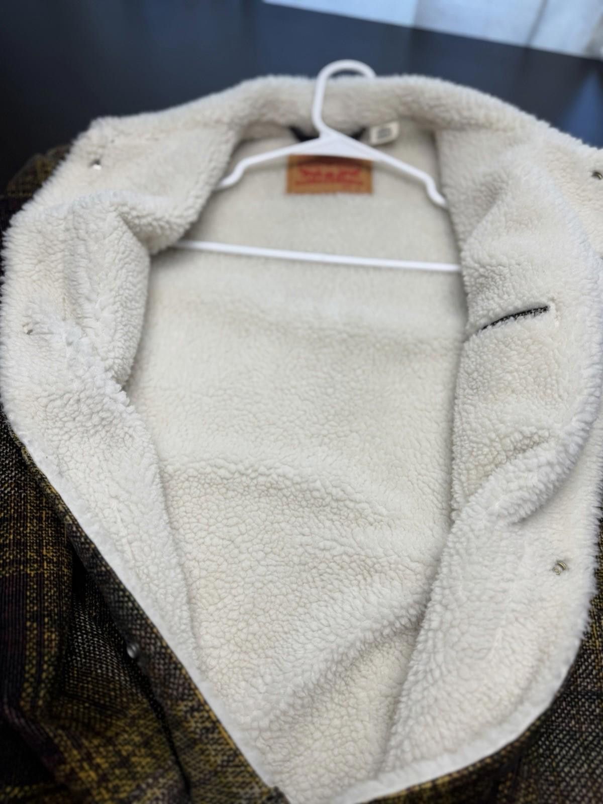 Levi's LEVI’S MENS SIZE L CORDUROY SHERPA YELLOW BROWN PLAID Size US L / EU 52-54 / 3 - 7 Thumbnail