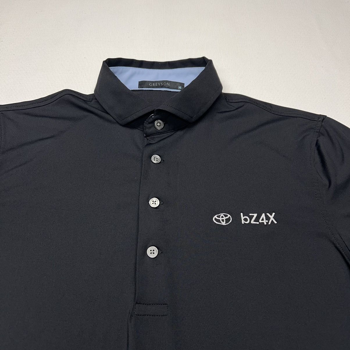 Japanese Brand Greyson Polo Shirt Black Golf Toyota BZ4X Logo Auto Car Size US M / EU 48-50 / 2 - 2 Thumbnail