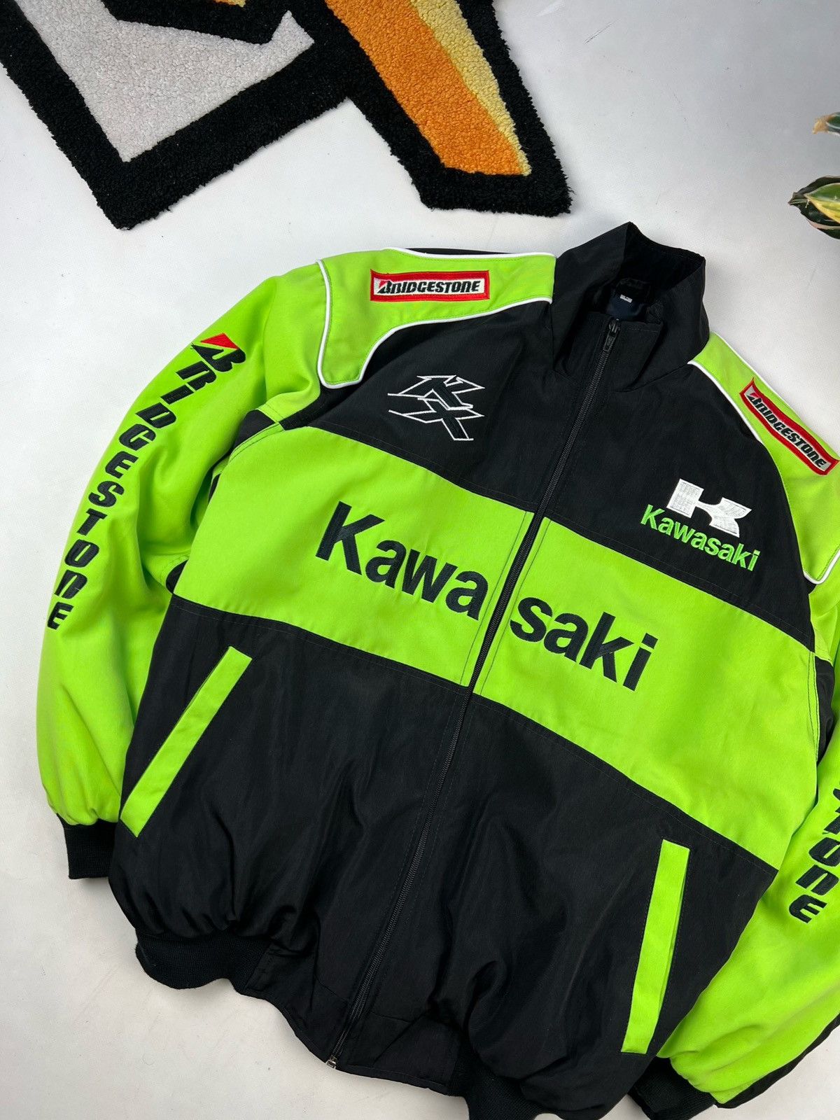 Other Vintage Kawasaki racing Jacket moto F-1 y2k Size US L / EU 52-54 / 3 - 4 Thumbnail