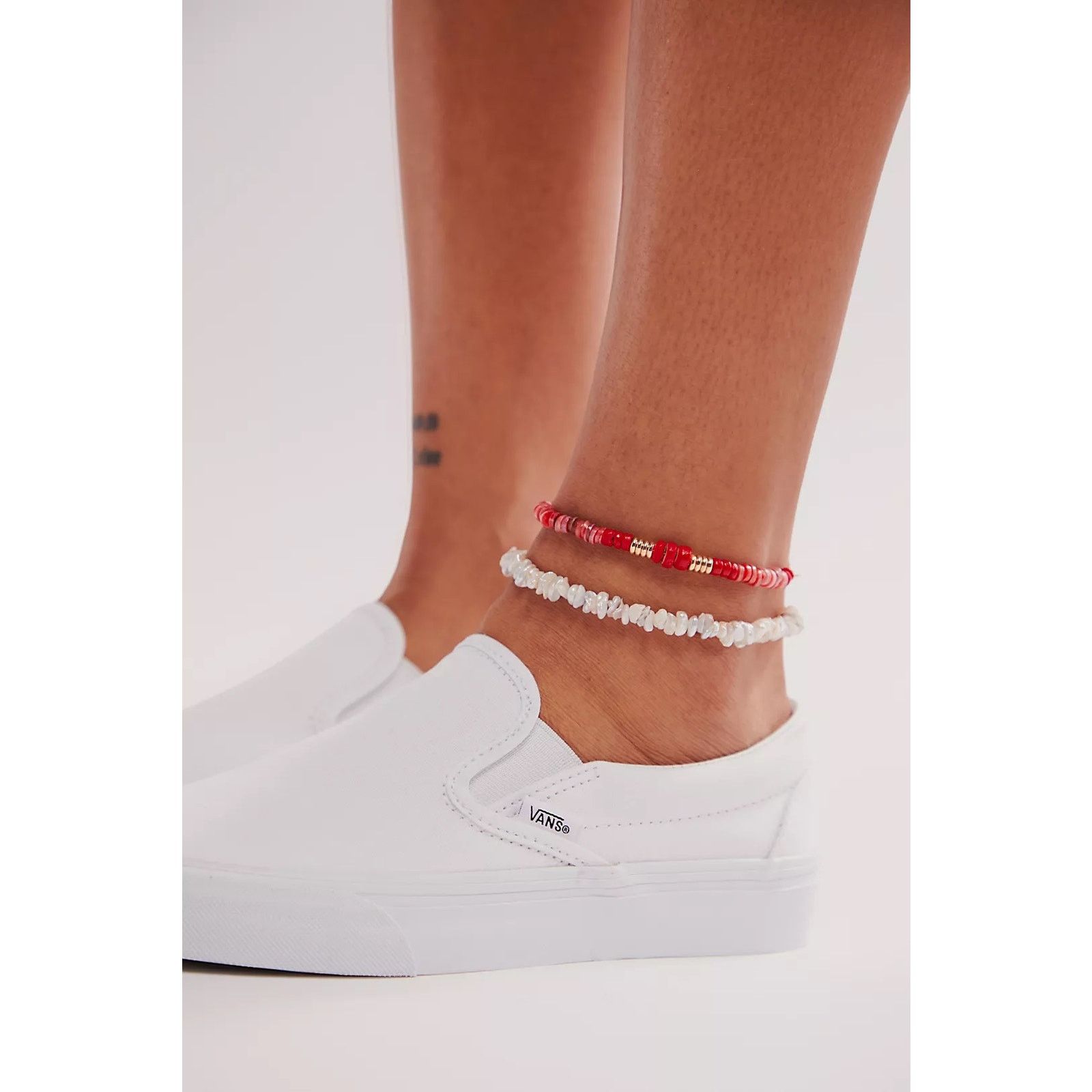 Vans VANS Classic Retro White Slip On Low Top Sneakers Shoes Size US 5.5 / IT 35.5 - 10 Thumbnail