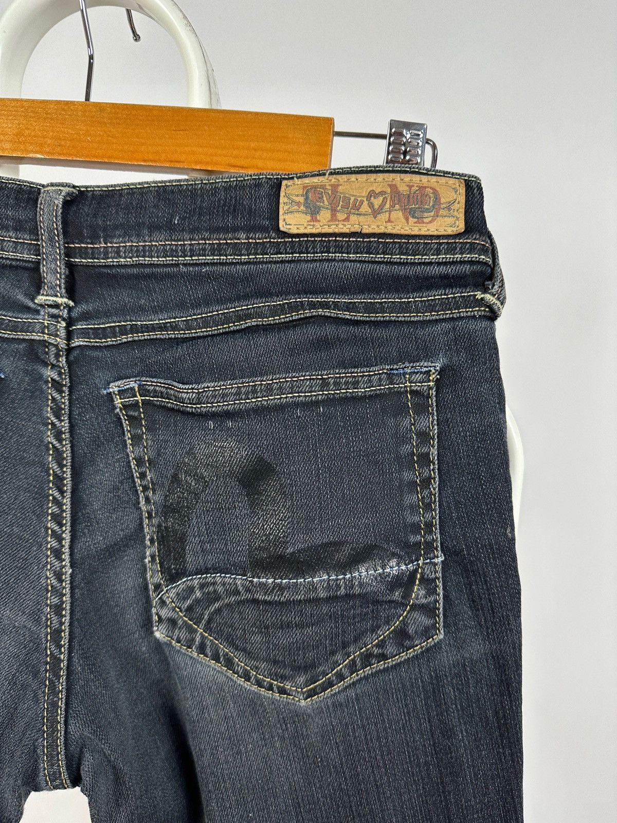Evisu Vintage Evisu x Puma Y2K Flared Denim Jeans Pants Size 26" / US 2 / IT 38 - 14 Thumbnail