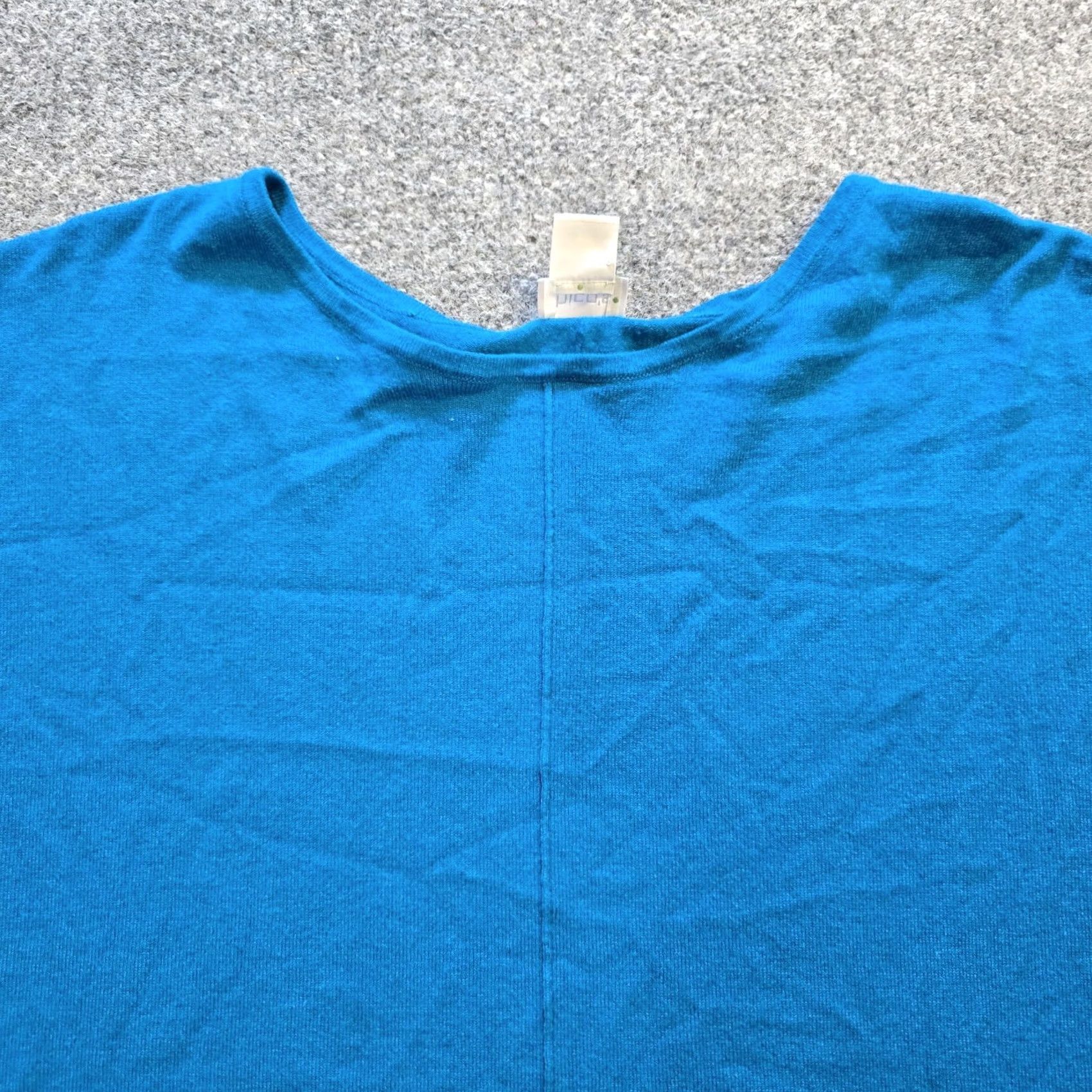 Vintage Chico's Womens XXL Blue Cashmere Knit Boxy Long Sleeve Stretch Casual Basic Top Shirt Blouse V-Neck Knitwear Everyday Size XXL / US 16-18 / IT 52-54 - 2 Thumbnail