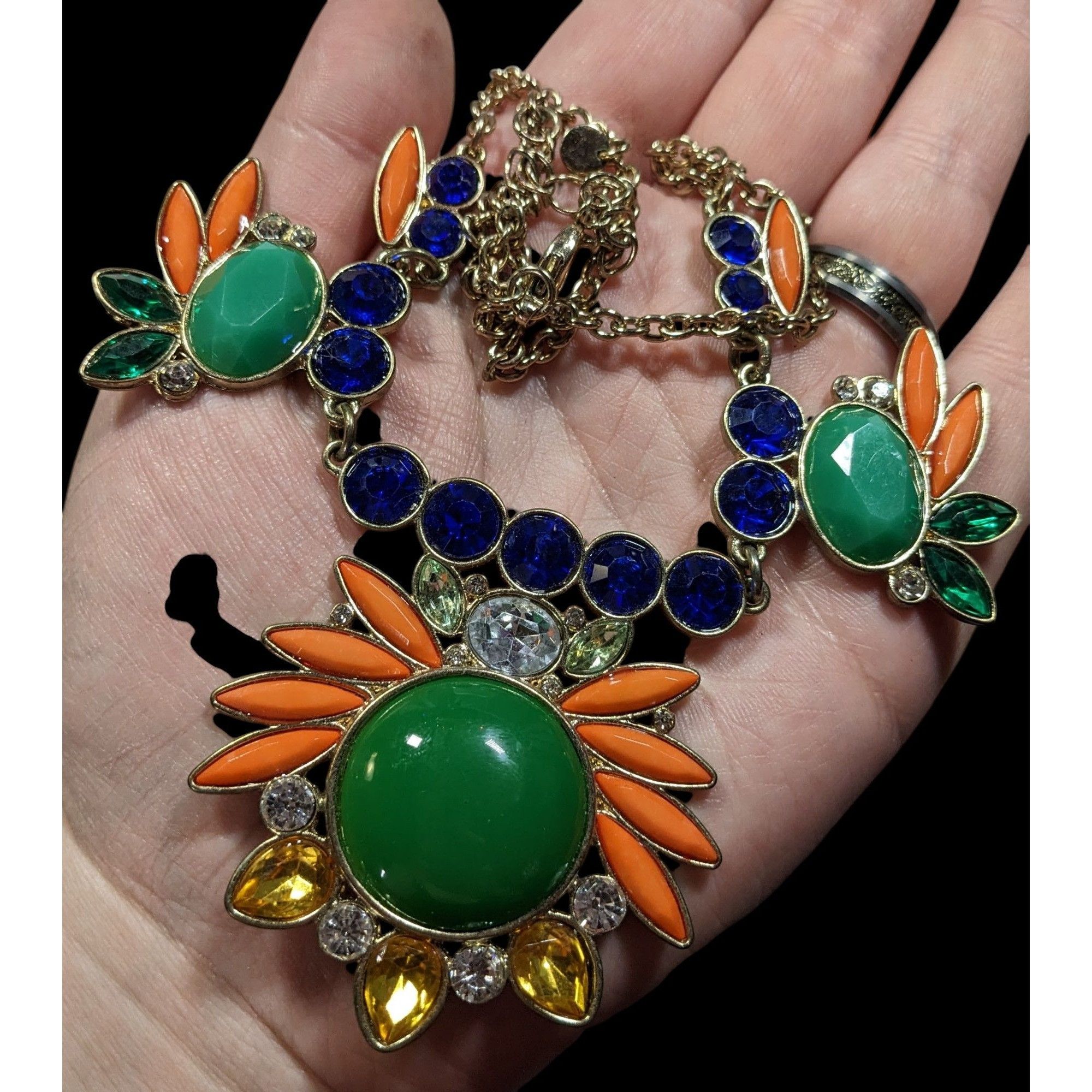 Other Elegant Glam Birds Of Paradise Gemmed Necklace Size ONE SIZE - 3 Thumbnail