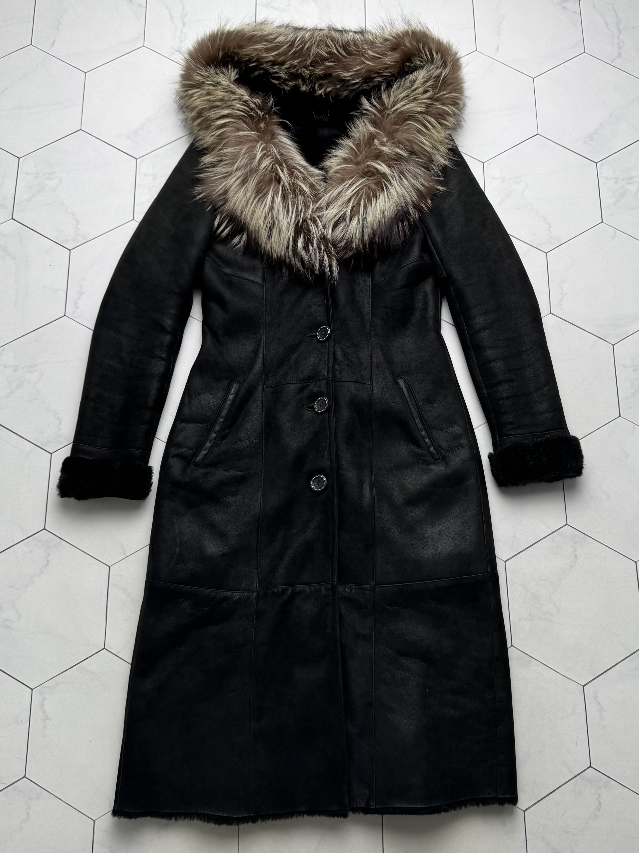 Vintage Vintage Real Lambskin Hooded Coat(B409)E2D15 Size S / US 4 / IT 40 - 6 Thumbnail