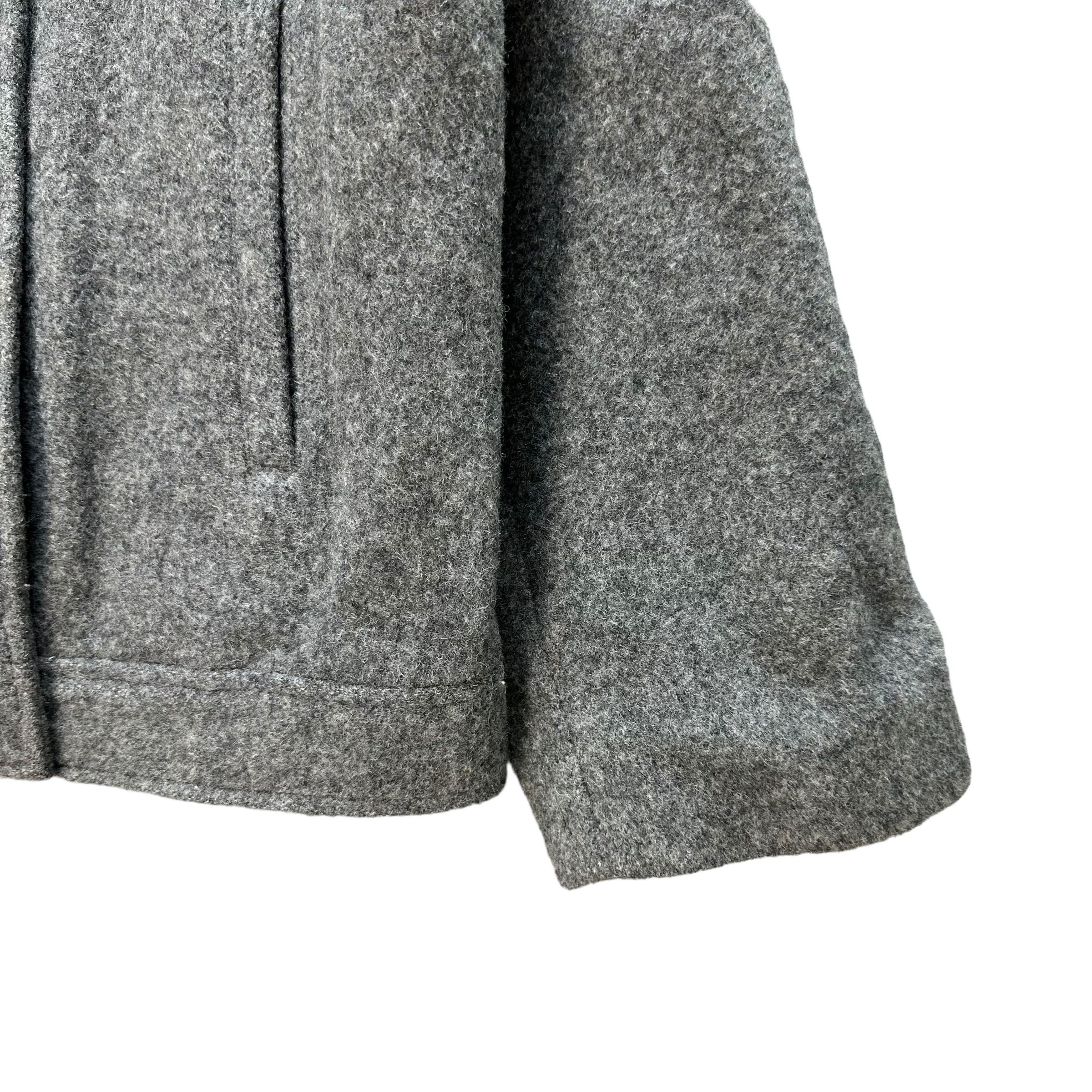 McGregor MCGREGOR Double Breasted Gray Wool Crop Coat #A37-0840 Size L / US 10 / IT 46 - 6 Thumbnail