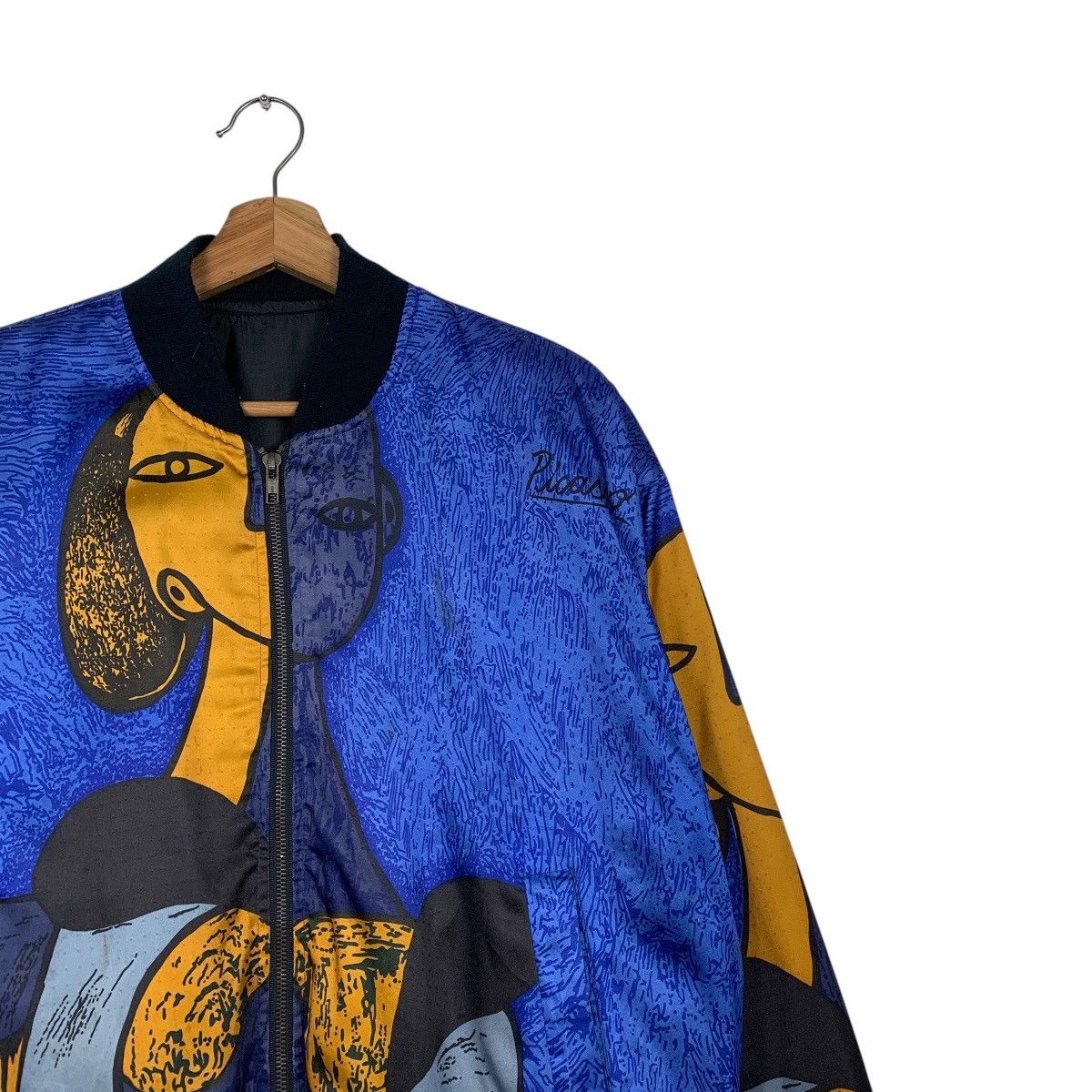 Japanese Brand Nice Design Picasso Full Print Satin Bomber Jacket Size US M / EU 48-50 / 2 - 5 Thumbnail