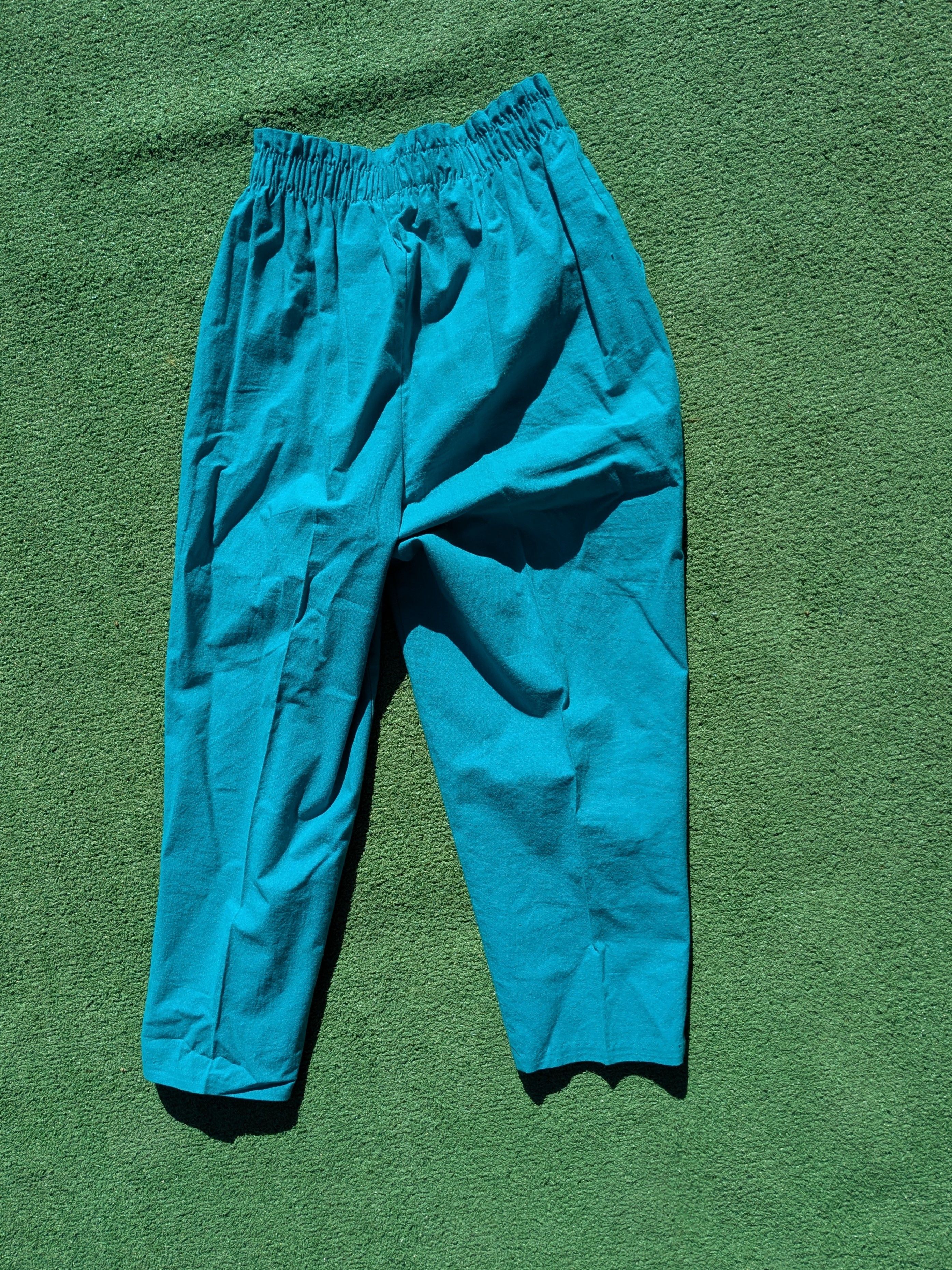 Other 1980's VTG Separate Issue Aqua Green USA Made Pullover Pants Size 22" - 4 Thumbnail