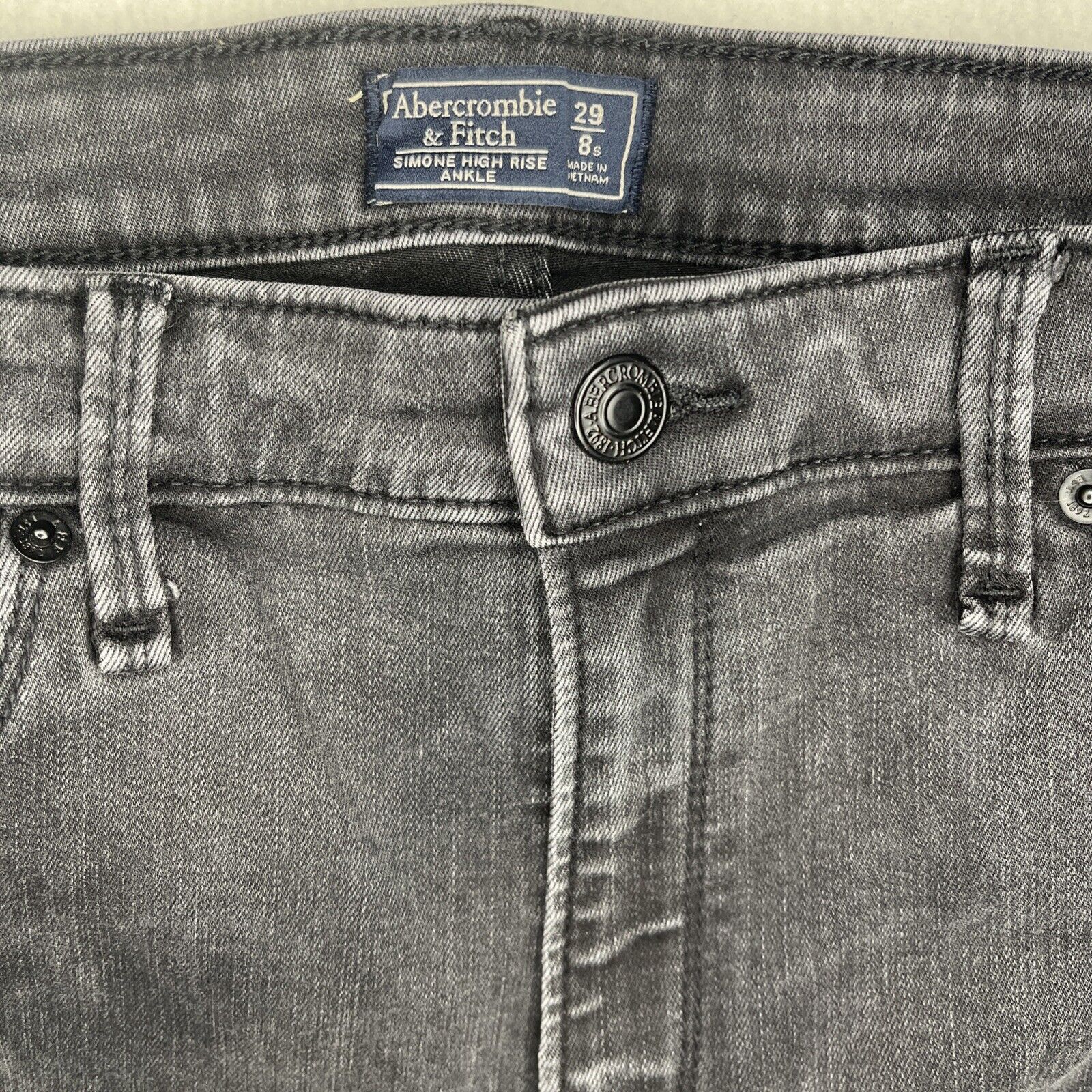 Abercrombie & Fitch Abercrombie & Fitch Simone Jeans Women Sz 29/8S Black Size 29" - 2 Thumbnail