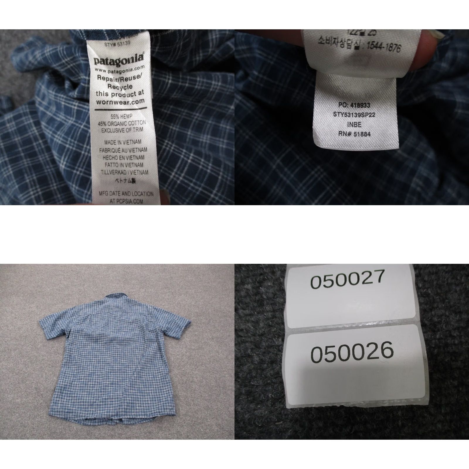 Patagonia Patagonia Shirt Mens M Plaid Hemp Organic Cotton Fjord Flannel Work Casual 53139 Size US M / EU 48-50 / 2 - 8 Thumbnail