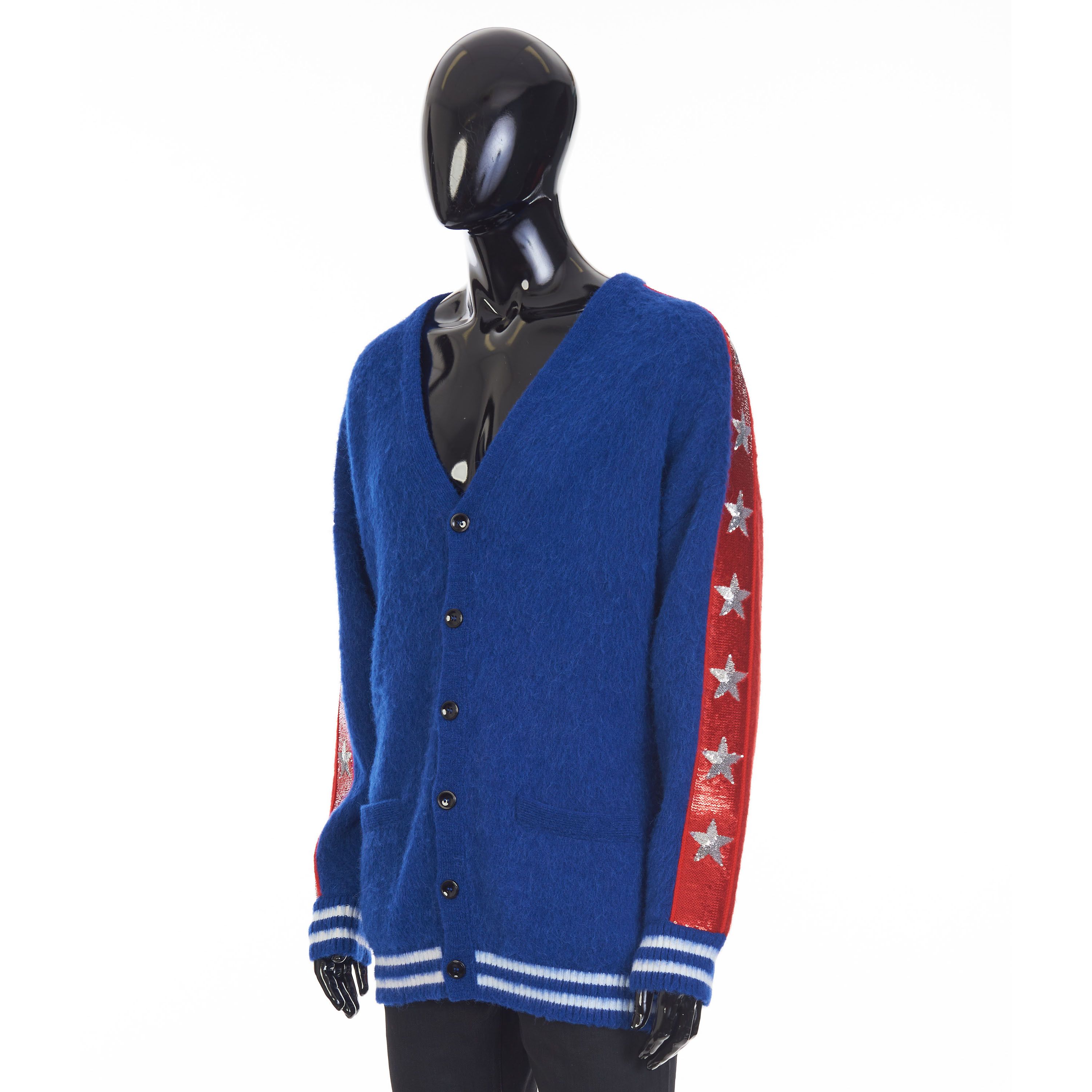Celine Long Alpaca Wool Cardigan - Sequin Embroidery Size US L / EU 52-54 / 3 - 3 Thumbnail