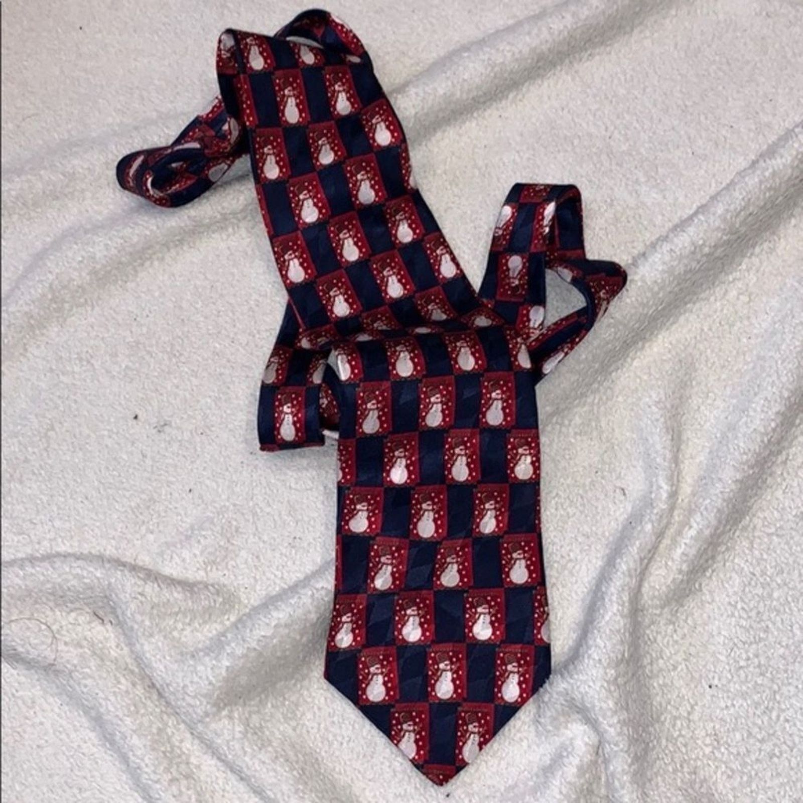 Other Holiday Traditions Snowmen Holiday Necktie | Sz OS Size ONE SIZE - 2 Thumbnail